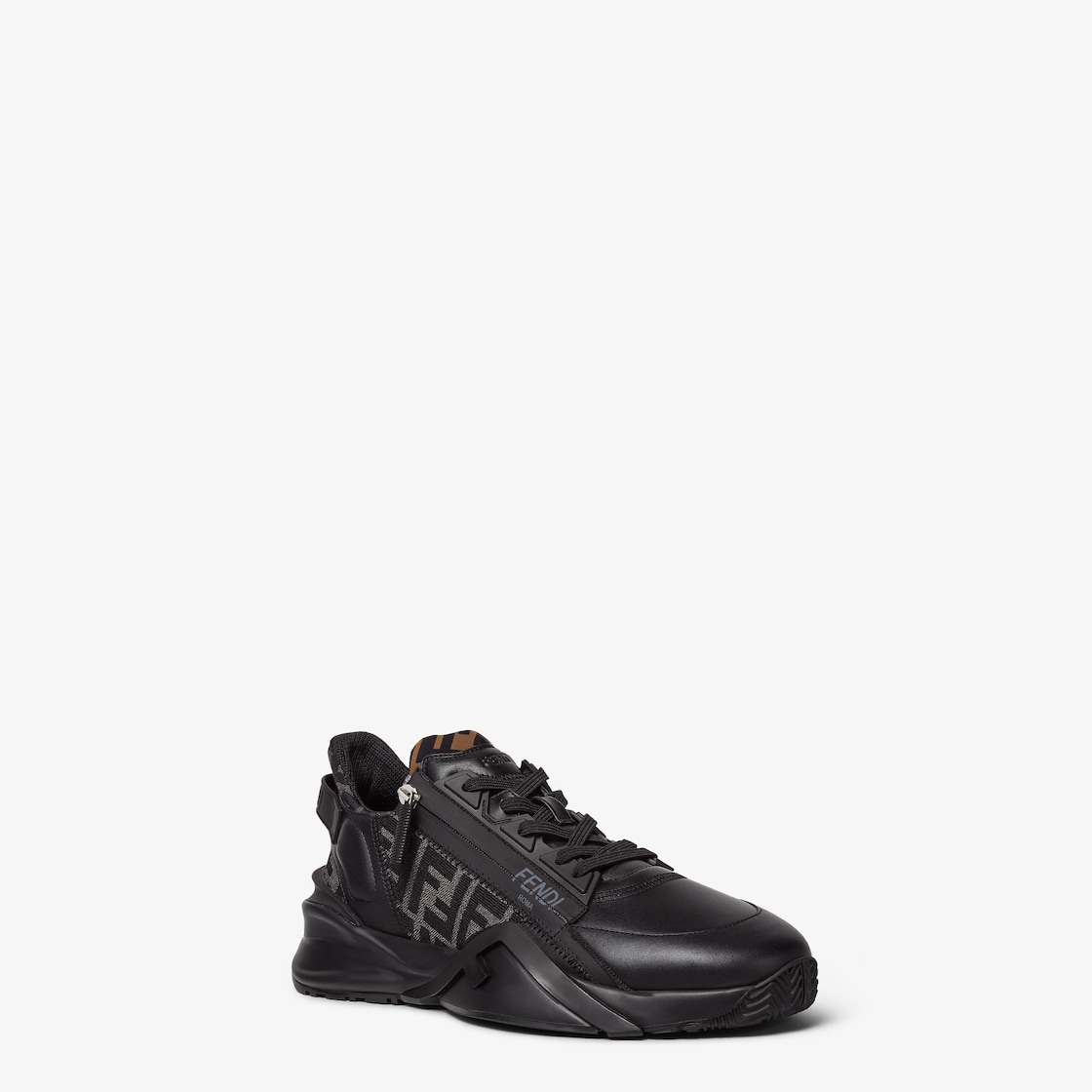 Fendi Flow Sneakers Black leather low-tops Black - Image 3/7