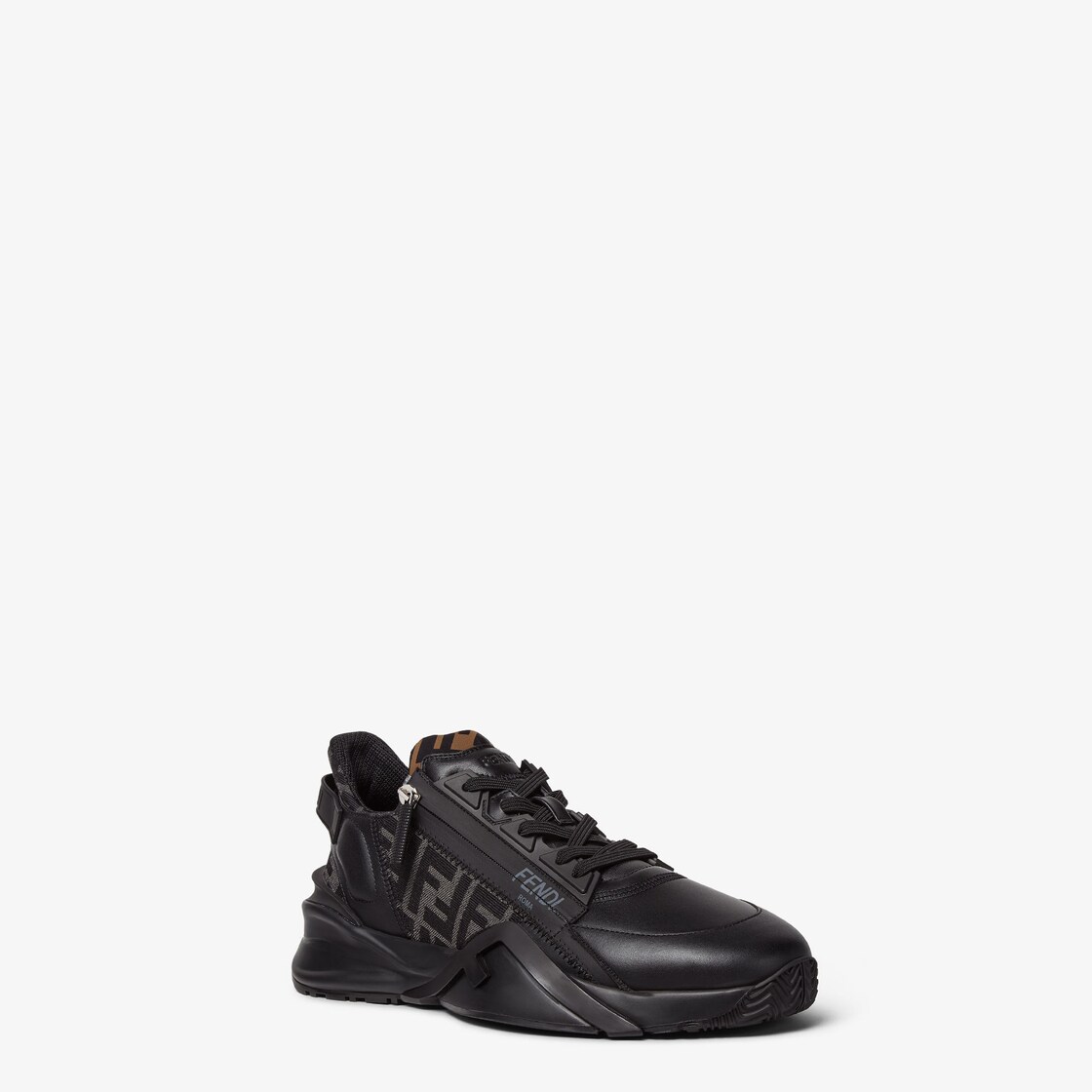 Fendi Flow Sneakers Black leather low-tops Black - Image 3/7