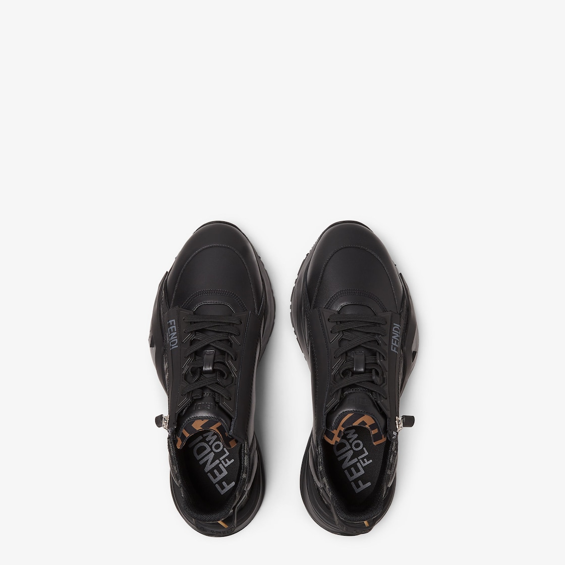 Fendi Flow Sneakers Black leather low-tops Black - Image 5/7