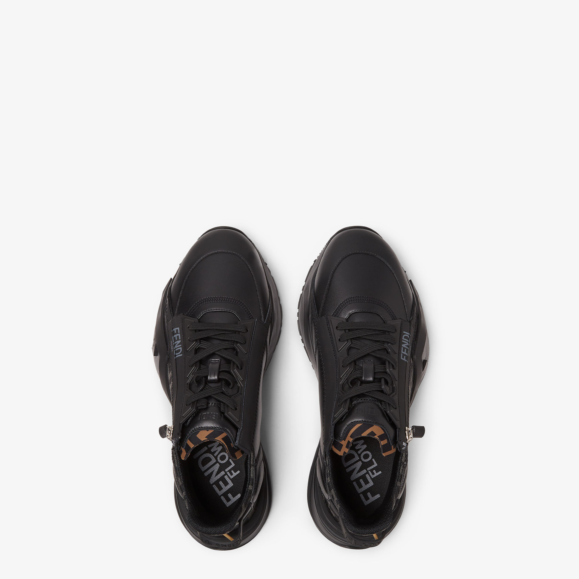 Fendi Flow Sneakers Leather Black | Fendi