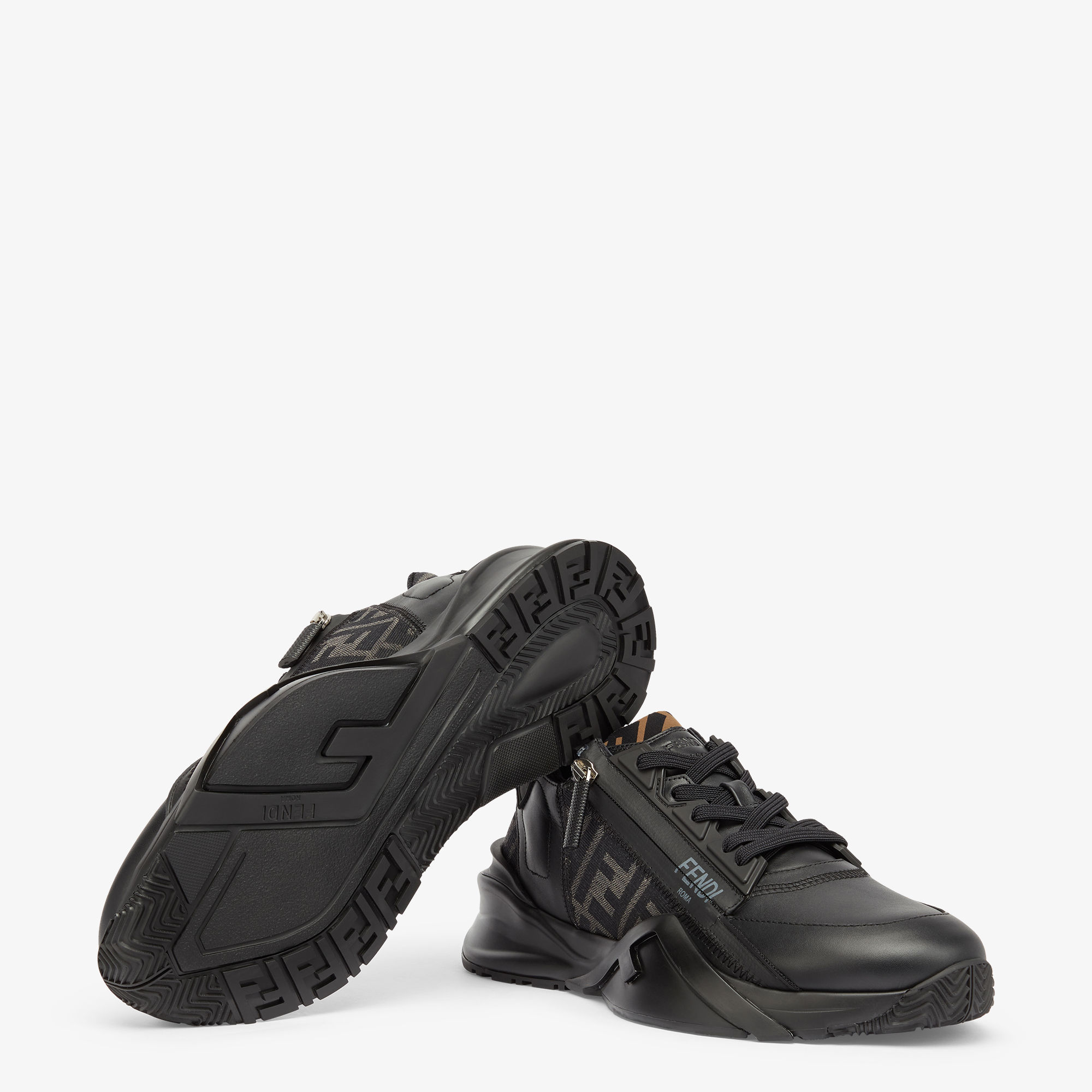 Fendi Flow Sneakers Leather Black | Fendi