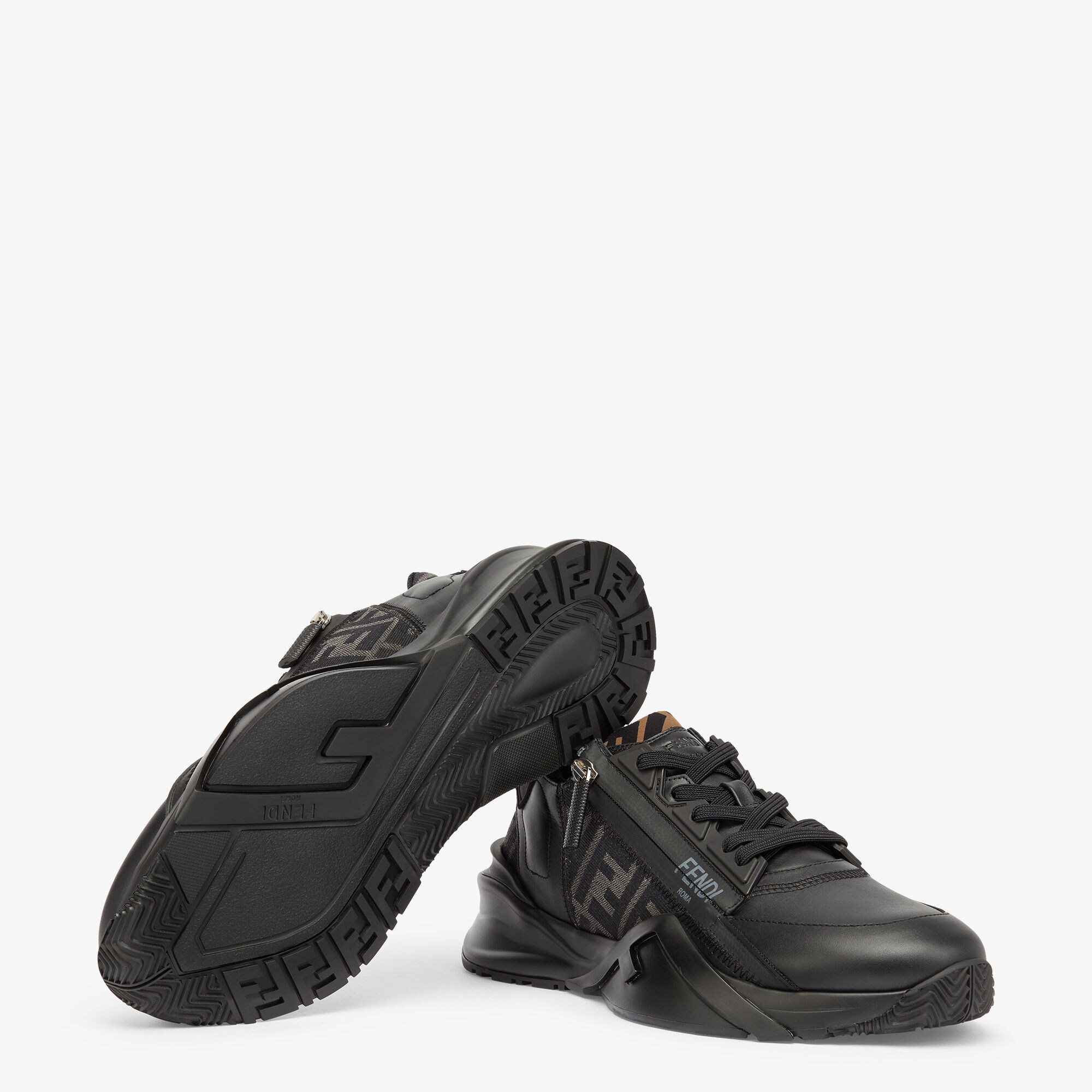 Fendi Flow Sneakers Leather Black | Fendi
