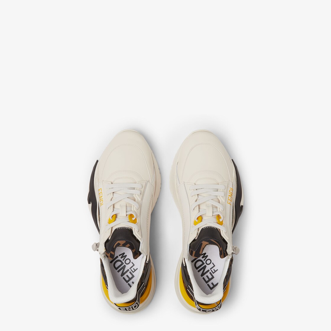 Fendi Flow Sneakers - White leather low-tops | Fendi