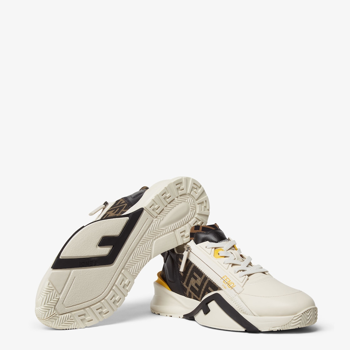 Fendi Flow Sneakers - White leather low-tops | Fendi