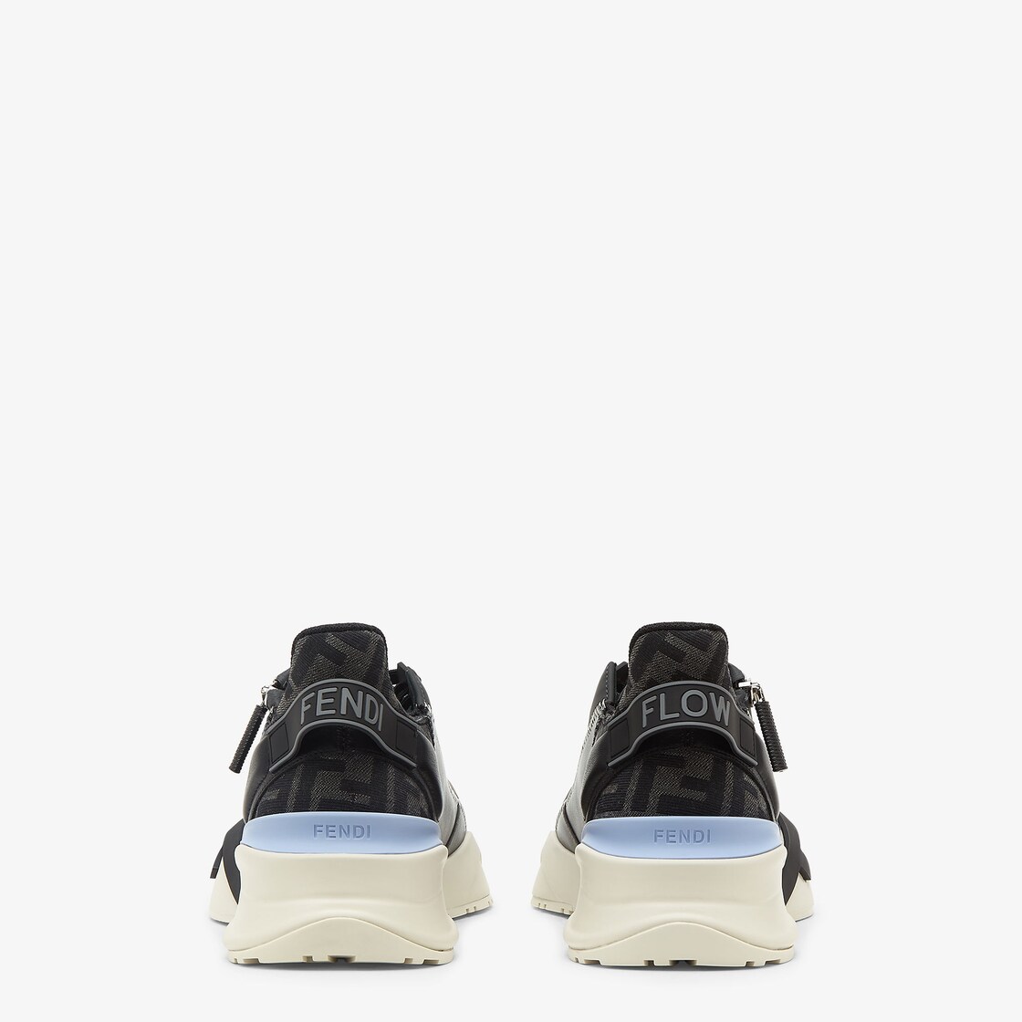 Fendi Flow Sneakers - Gray leather low-tops | Fendi