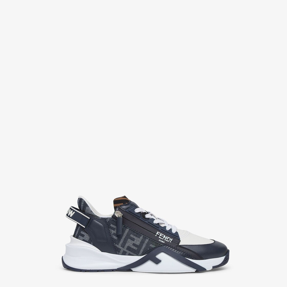 Fendi Flow Sneakers Leather Blue Fendi