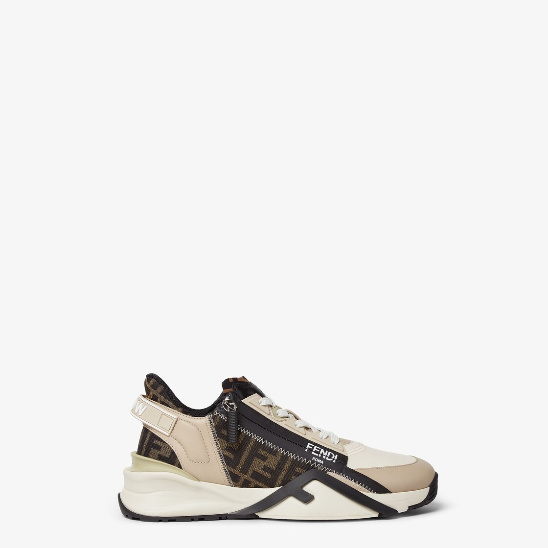 Fendi Flow Sneakers Leather Beige - Image 1/6