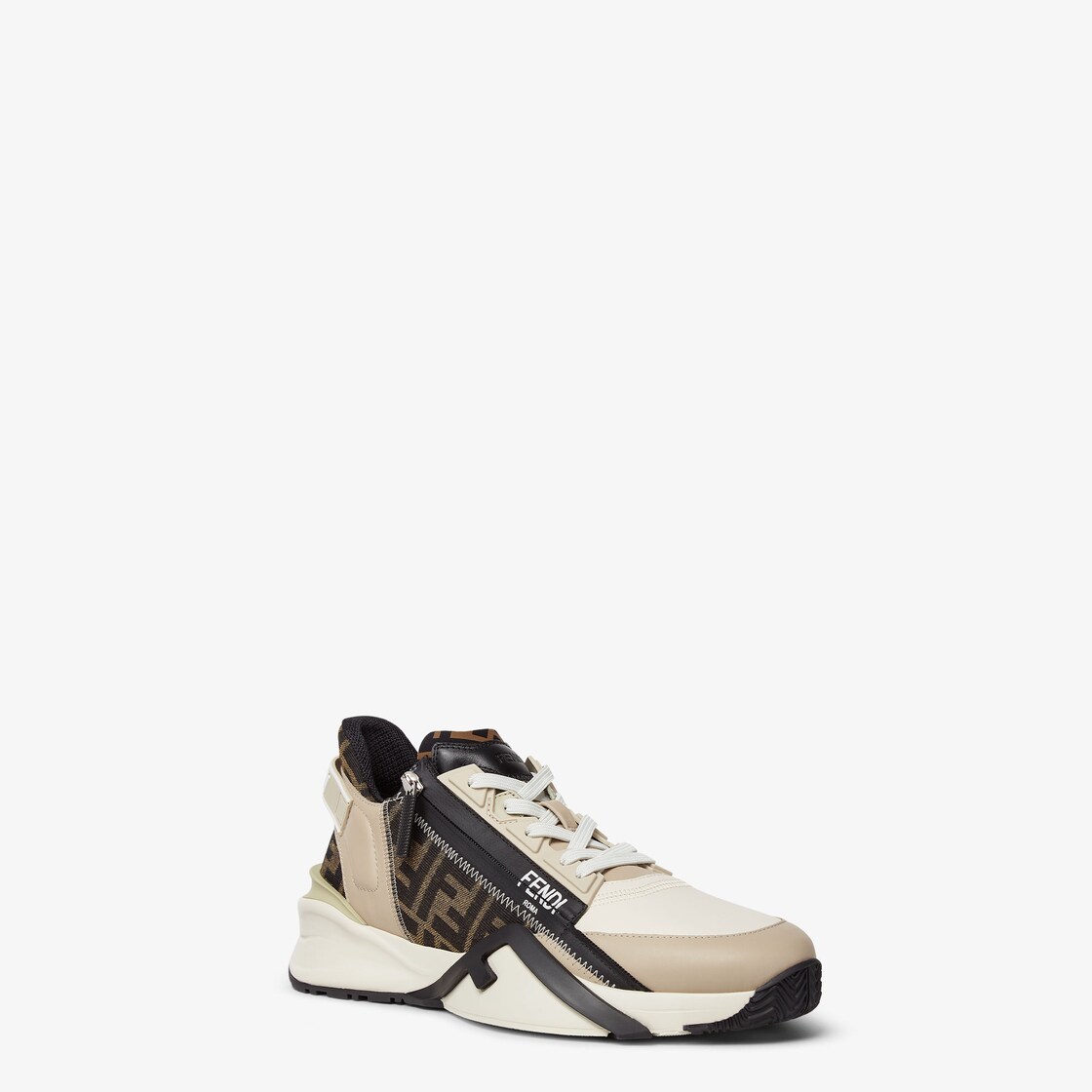 Fendi Flow Sneakers Leather Beige - Image 2/6