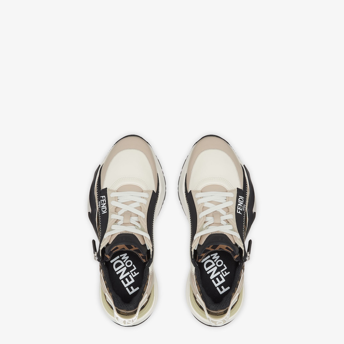 Fendi Flow Sneakers Leather Beige - Image 4/6