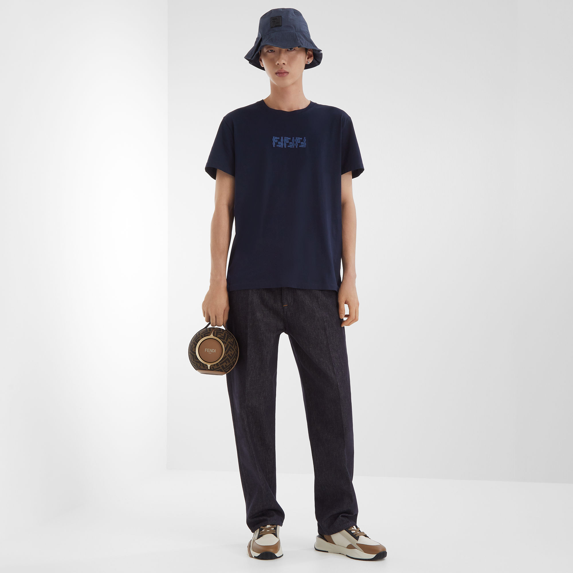 Fendi ff leather trainers store