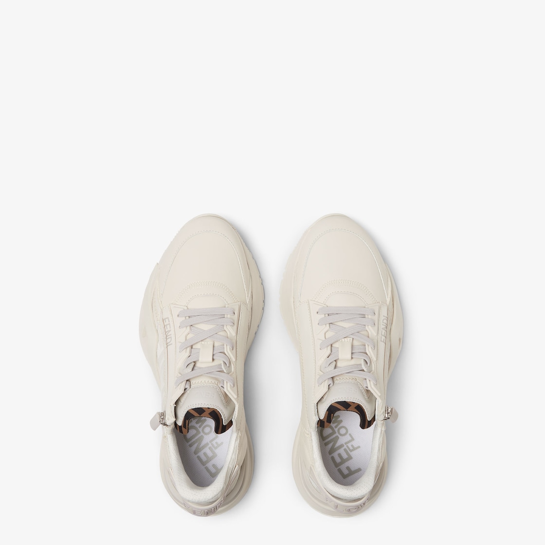 Fendi Flow - White leather low-tops | Fendi