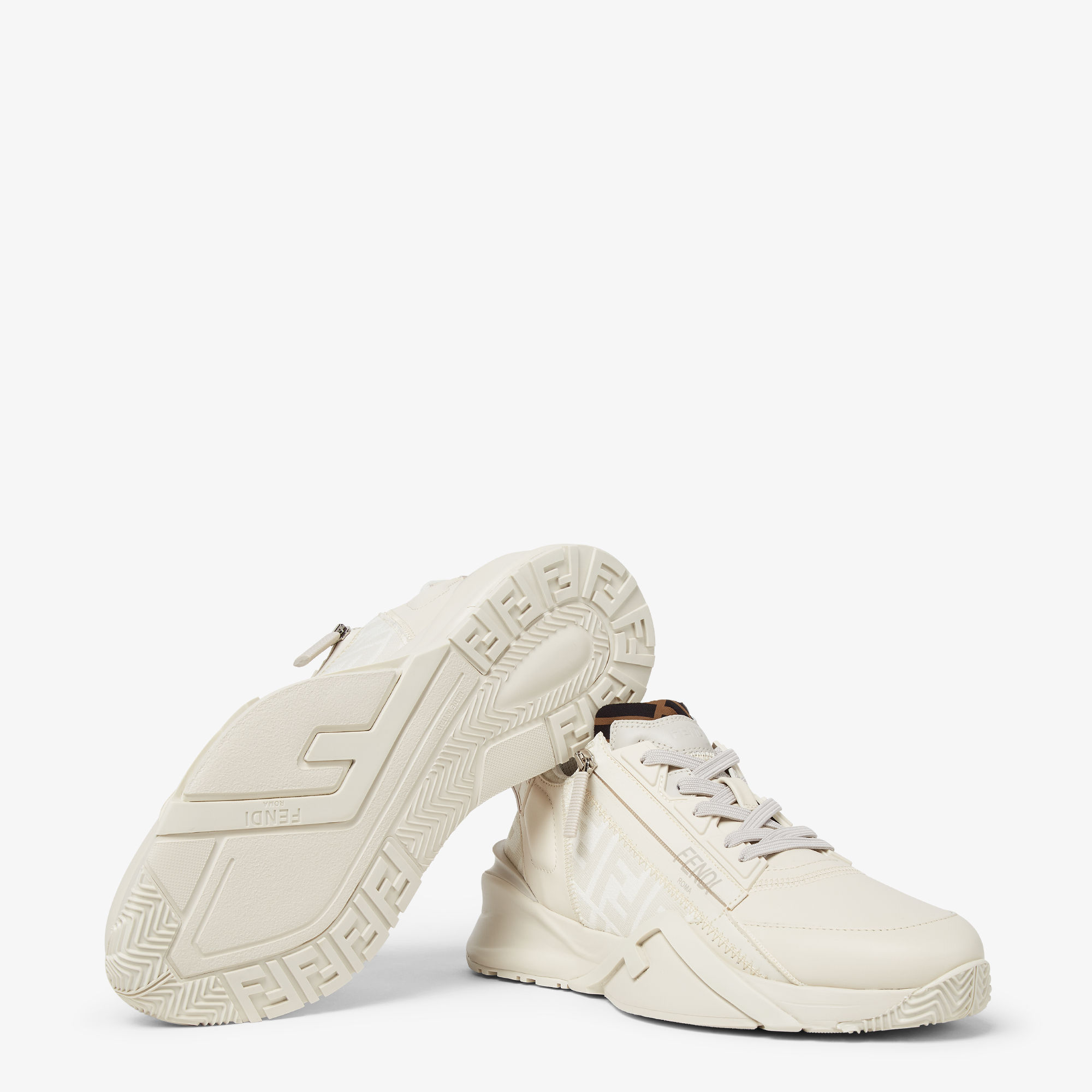 Fendi Flow SneakersWhite leather low tops