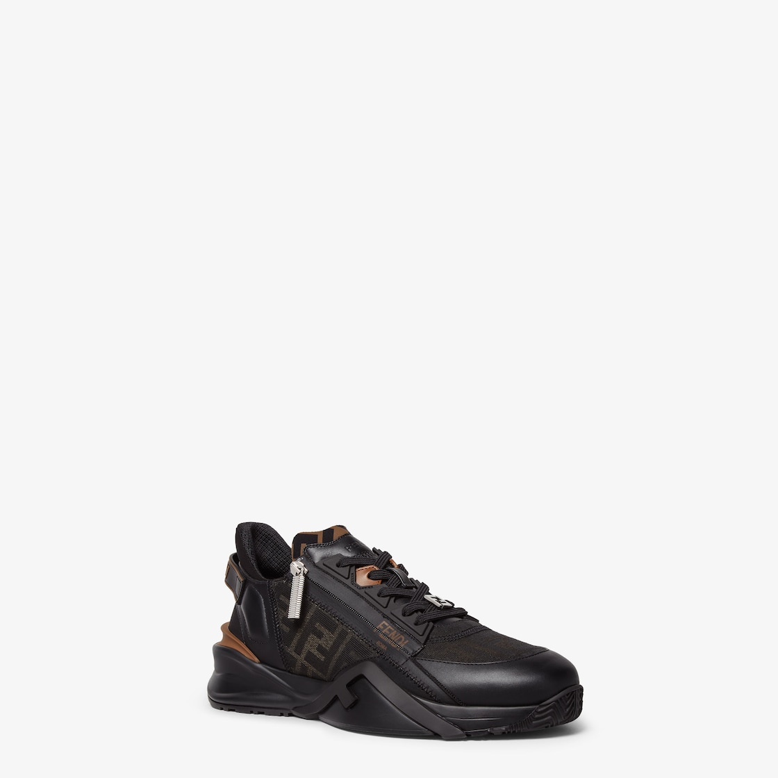 Fendi Flow Sneakers Black leather low-tops Black - Image 2/6