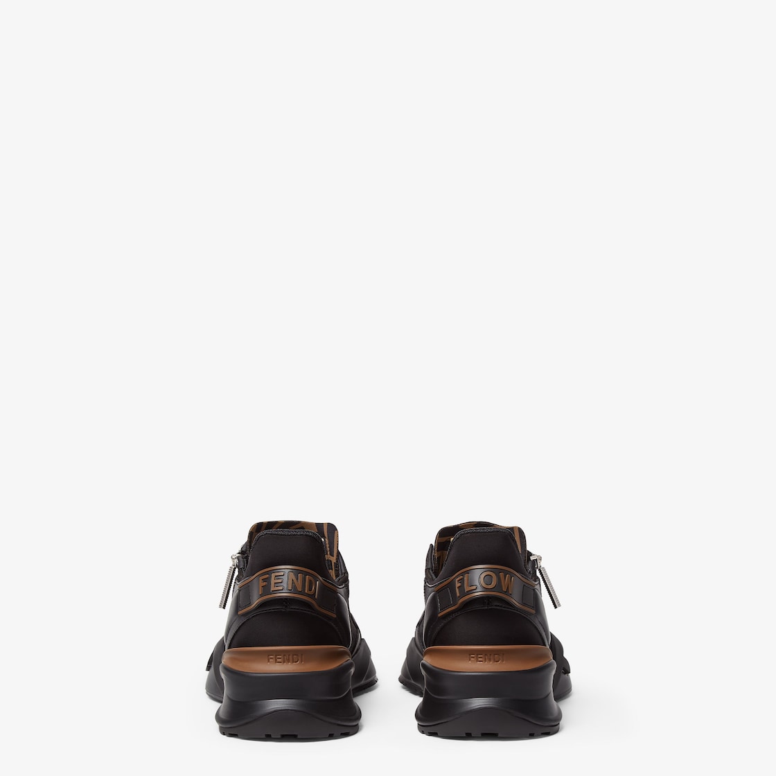 Fendi Flow Sneakers Black leather low-tops Black - Image 3/6