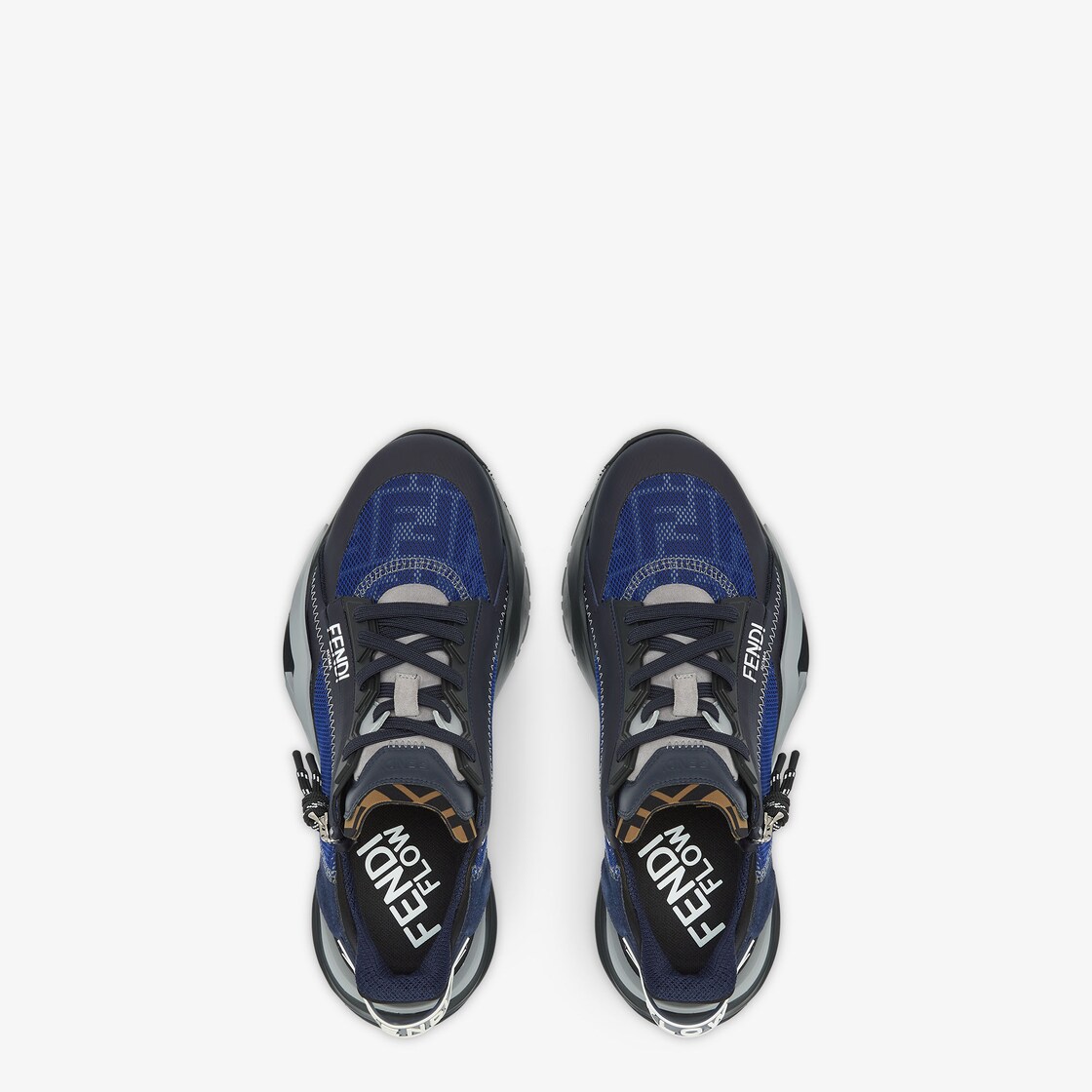 Fendi Flow Sneakers Blue FF Lycra® running shoe Blue - Image 4/5