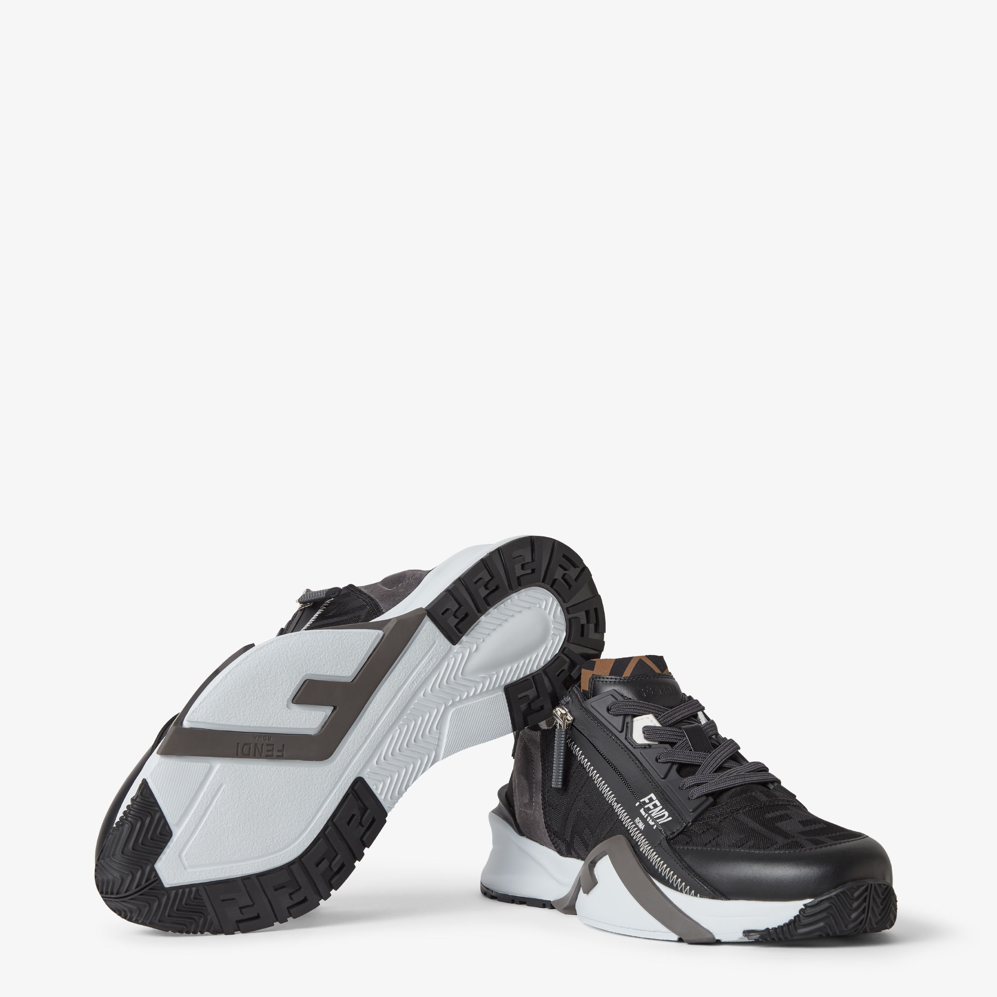 【FENDI】FLOW◆7E1392AQ69 Fendi Flow Sneakers Leather Black | Fendi