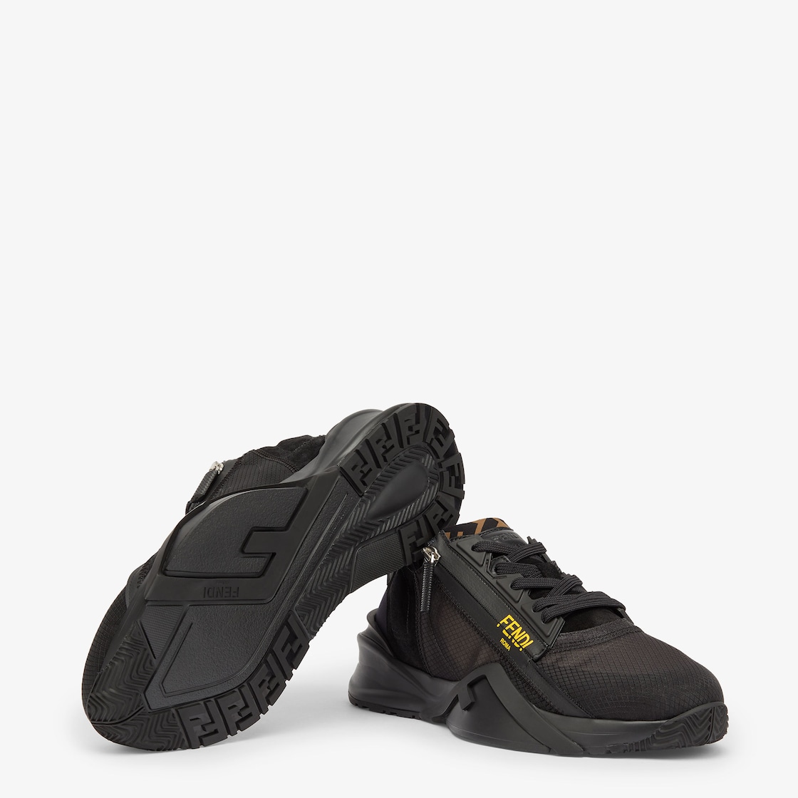 Fendi Flow - Black nylon low tops | Fendi