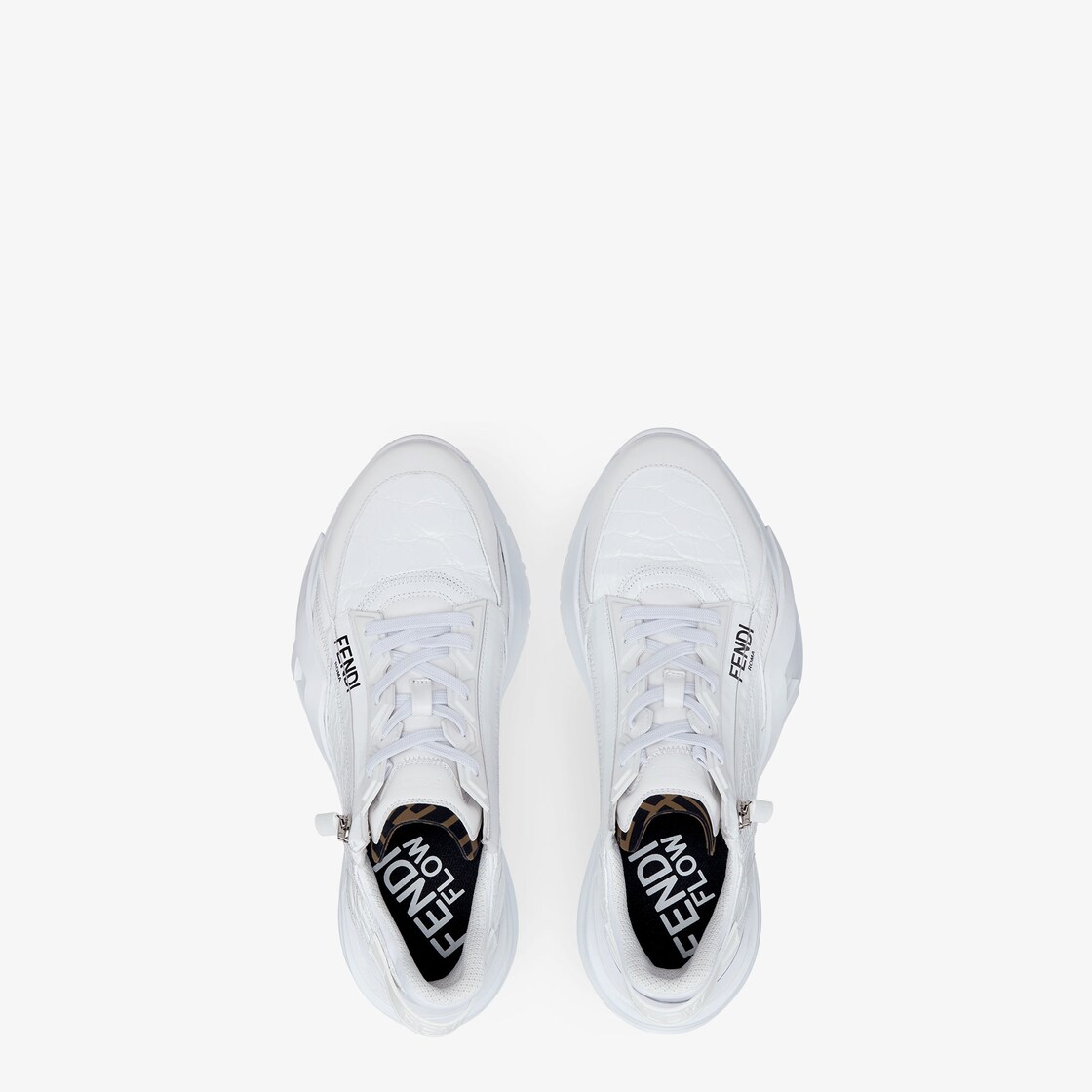 All white fendi sneakers best sale