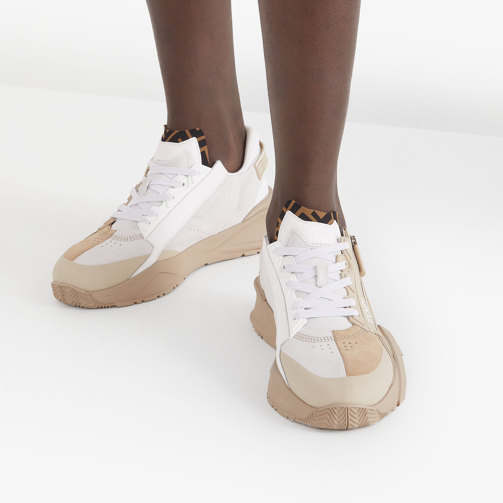 fendi flow suede sneaker