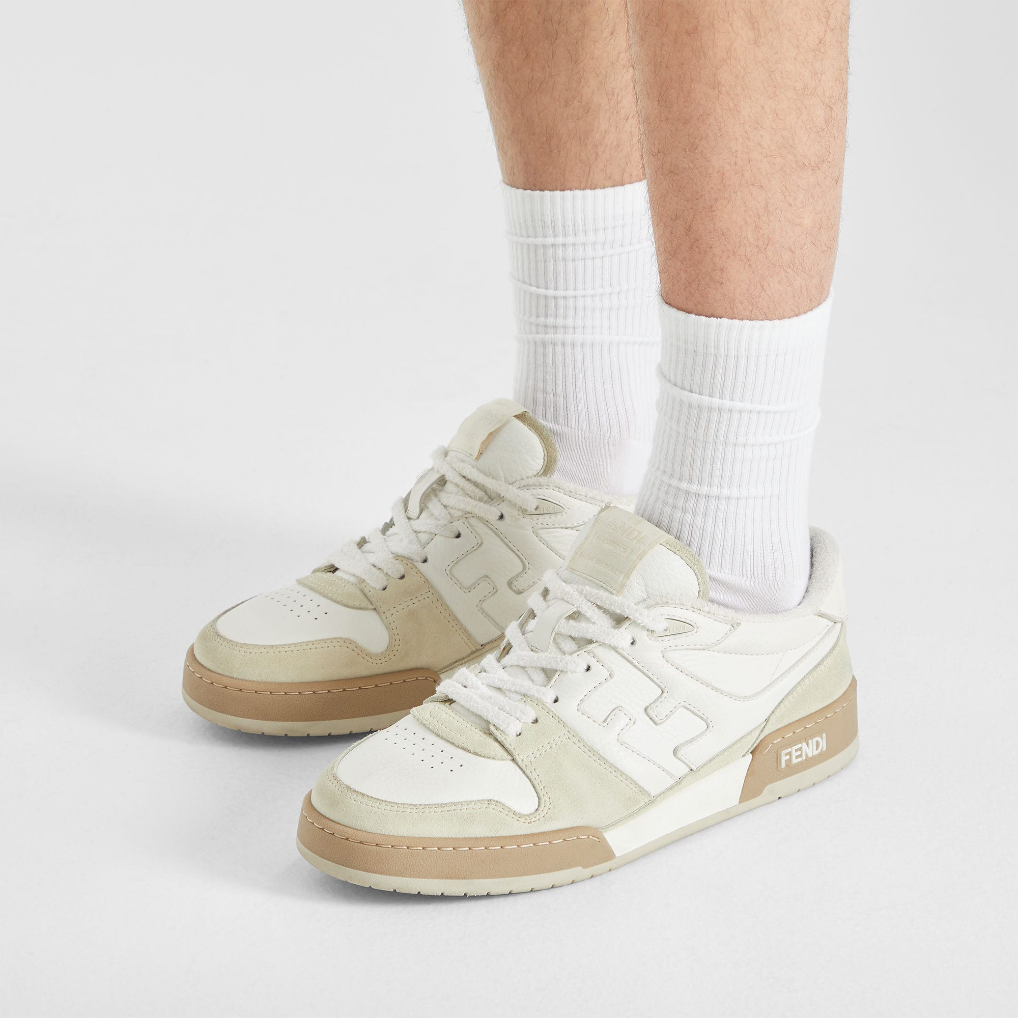 Fendi Match Sneakers Leather White | Fendi