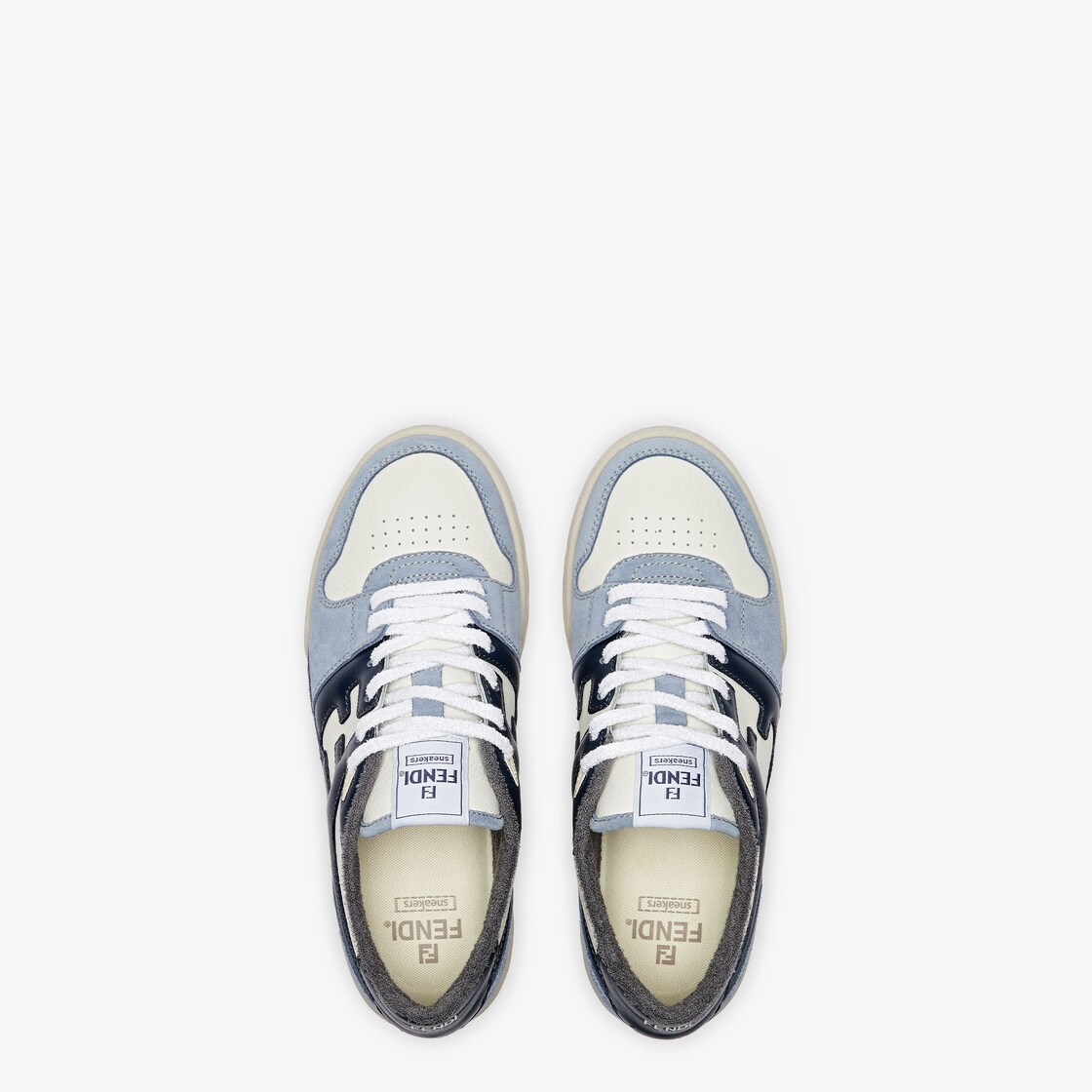 Fendi Match - Light blue suede low tops | Fendi