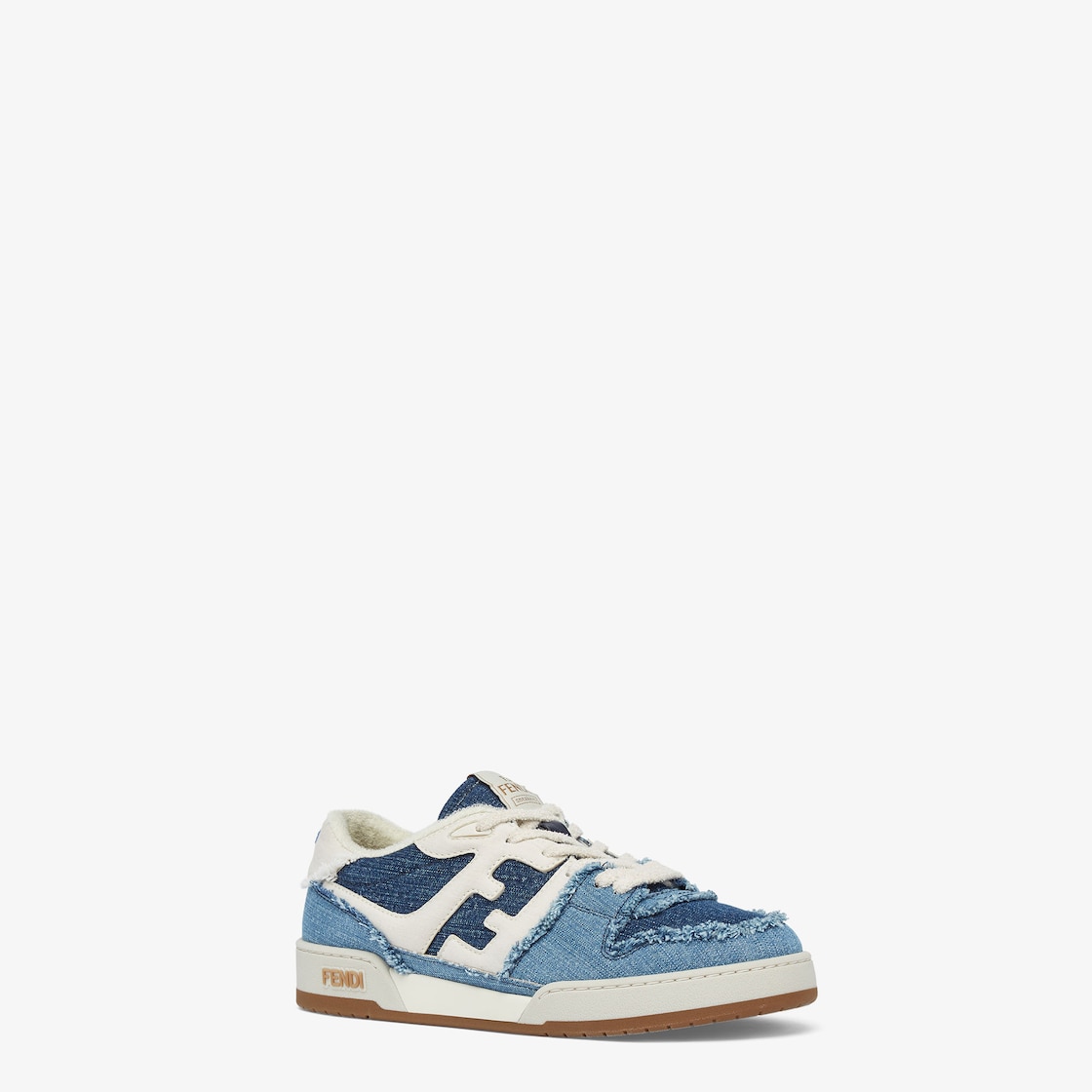 Fendi Match Sneakers Blue denim low-tops Blue - Image 2/4