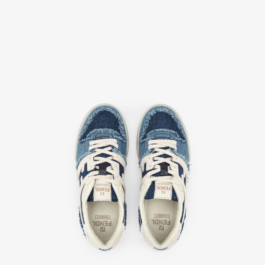 Fendi Match Denim Sneakers in Blue for Men