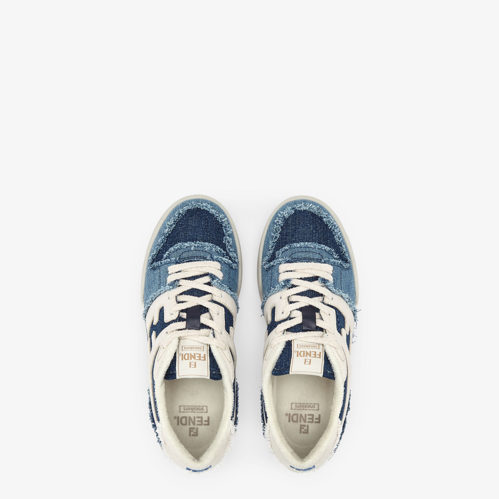 Fendi Match Sneakers Blue denim low tops Fendi