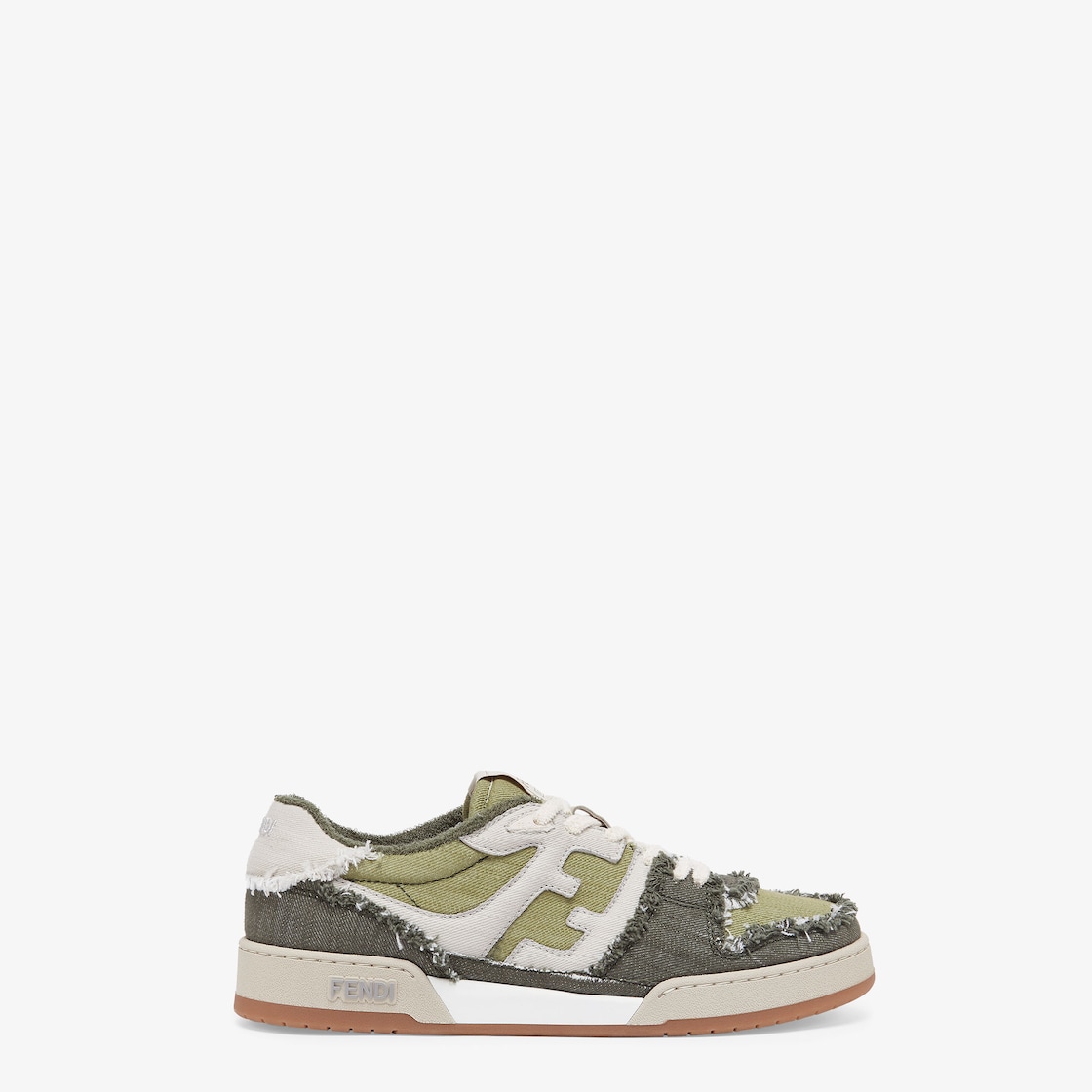 Fendi Match Sneakers Green denim low tops Fendi