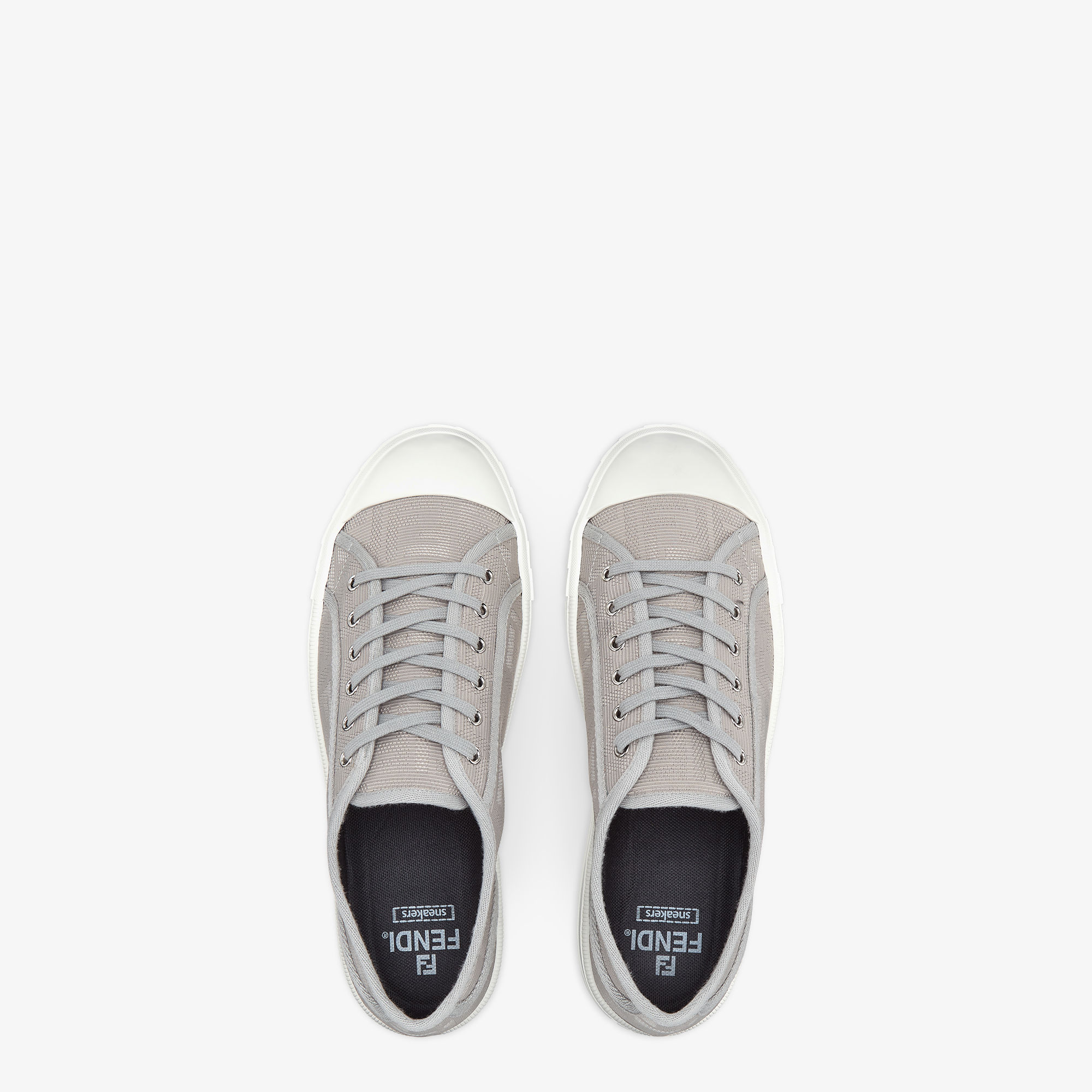 Fendi Domino - Gray fabric low-tops | Fendi