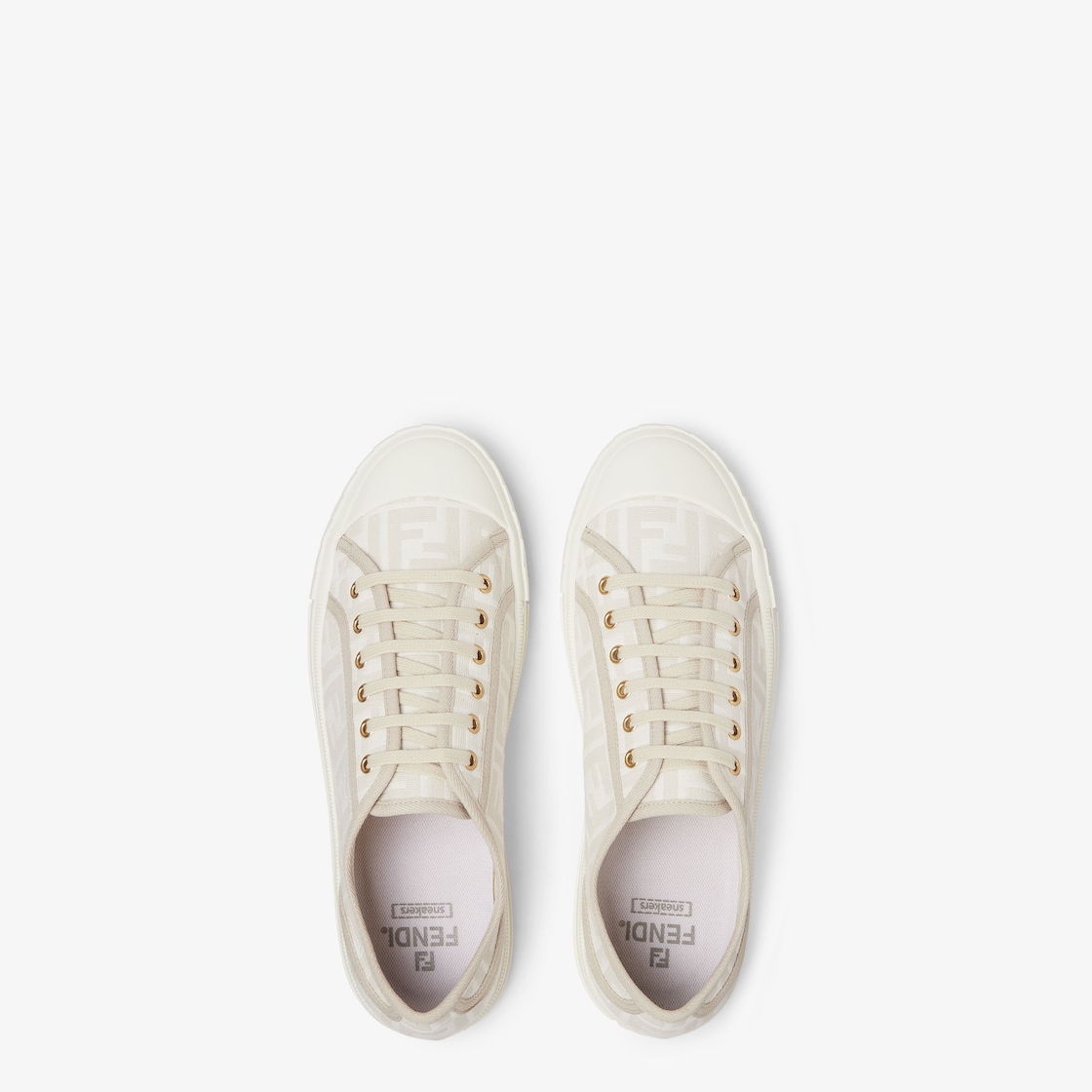 Fendi Domino White fabric low-tops White - Image 4/4