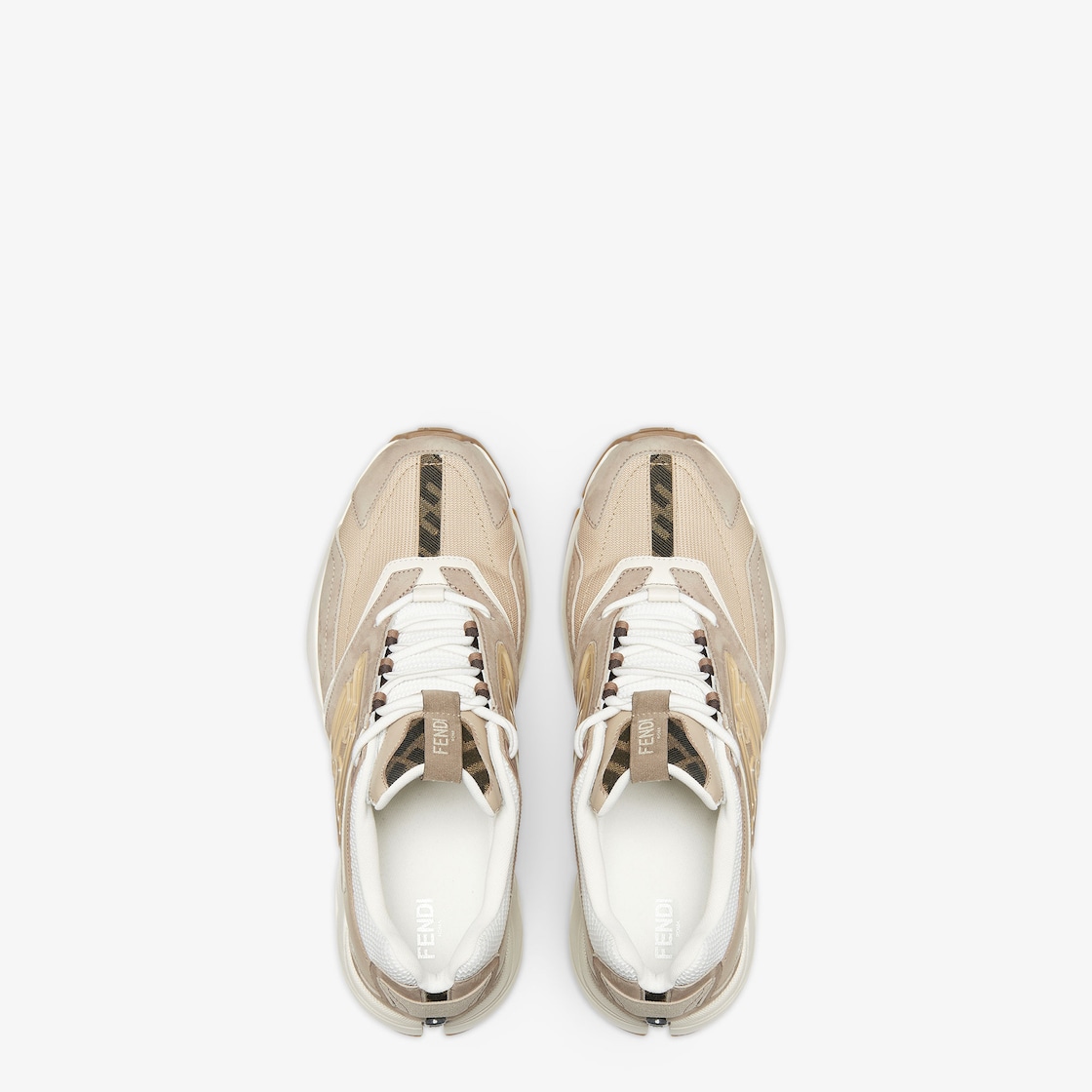 Faster Trainers - Beige nubuck leather low-tops | Fendi