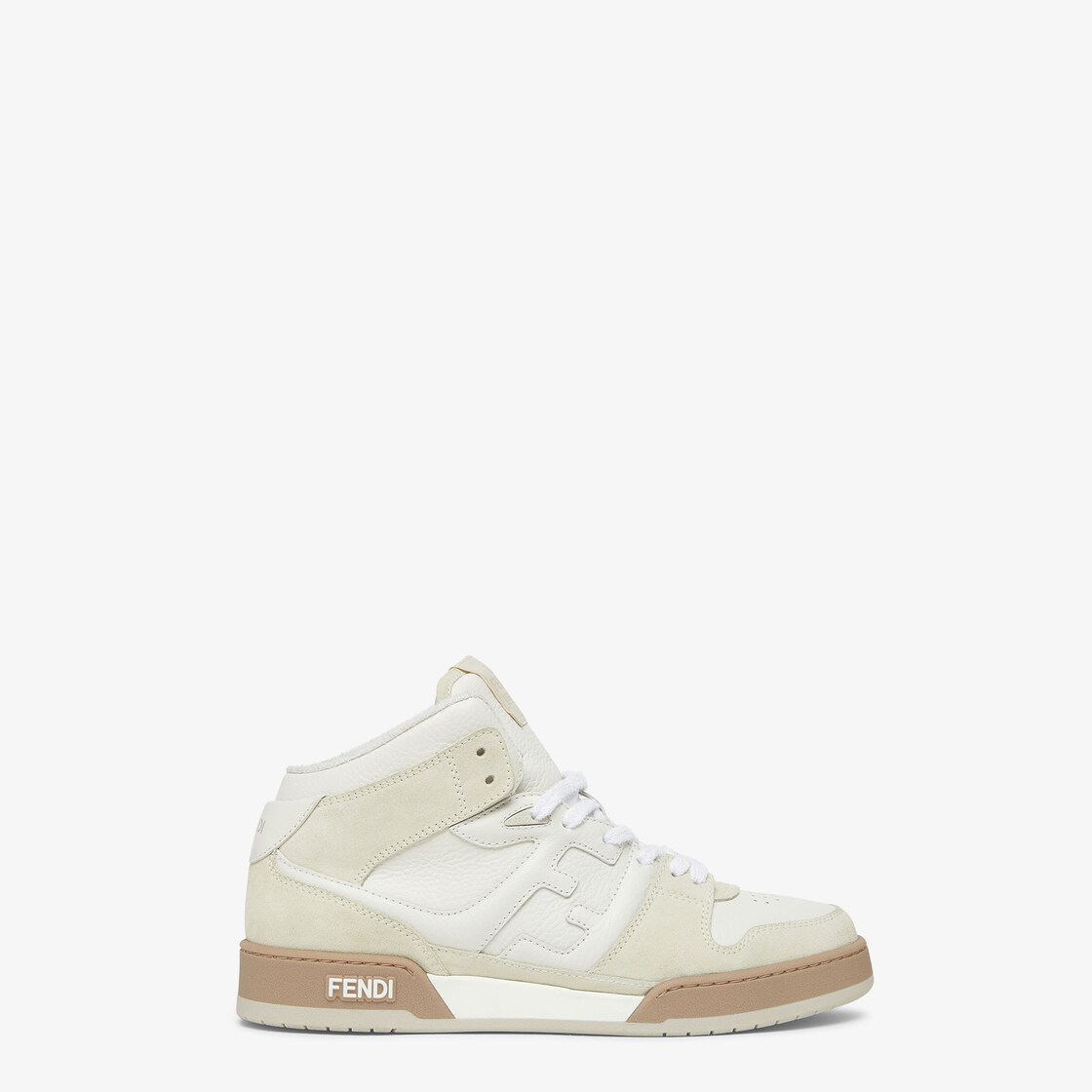 Louis Vuitton White/Cream Suede and Leather High Top Sneakers Size