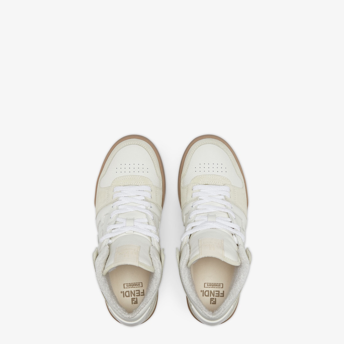 Fendi Match High-top Trainers In White