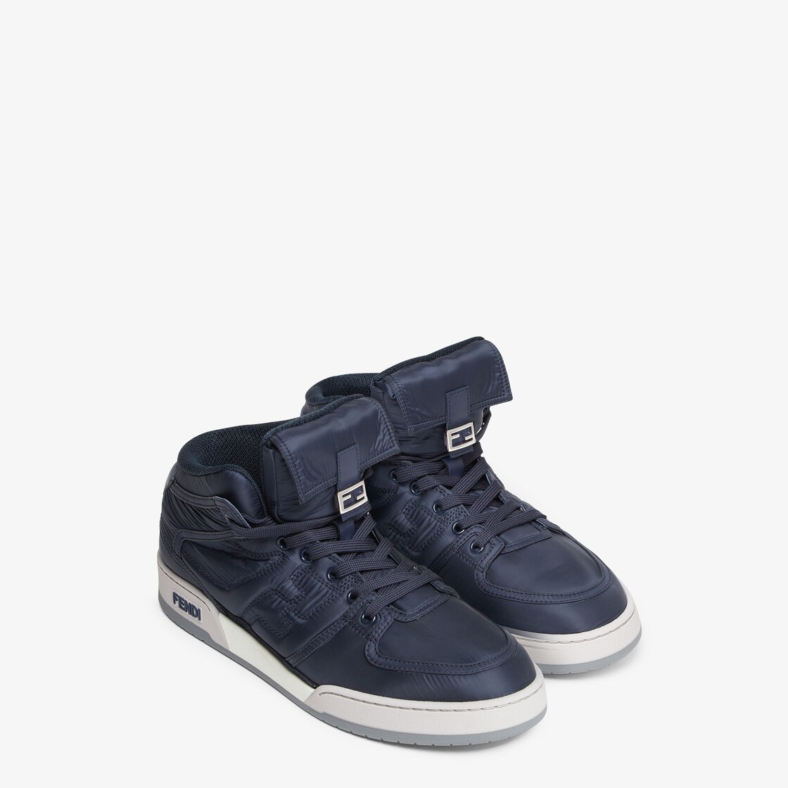 Fendi Match Blue nylon high-tops Blue - Image 1/4