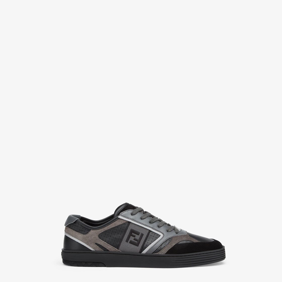 Fendi black shop and white sneakers