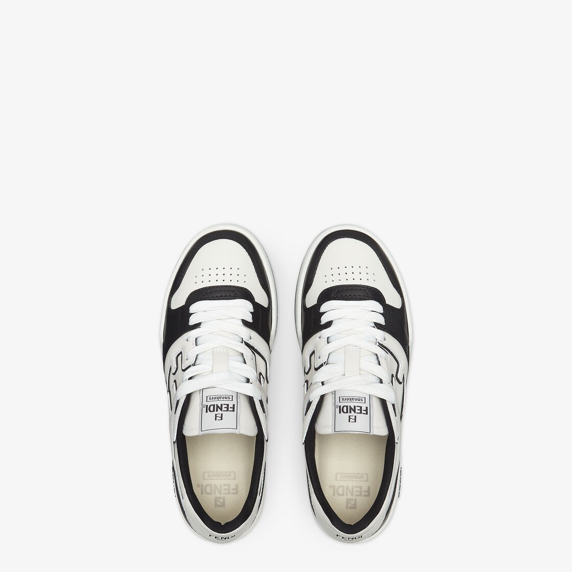 Fendi Match Sneakers Black leather low-tops Black - Image 5/6