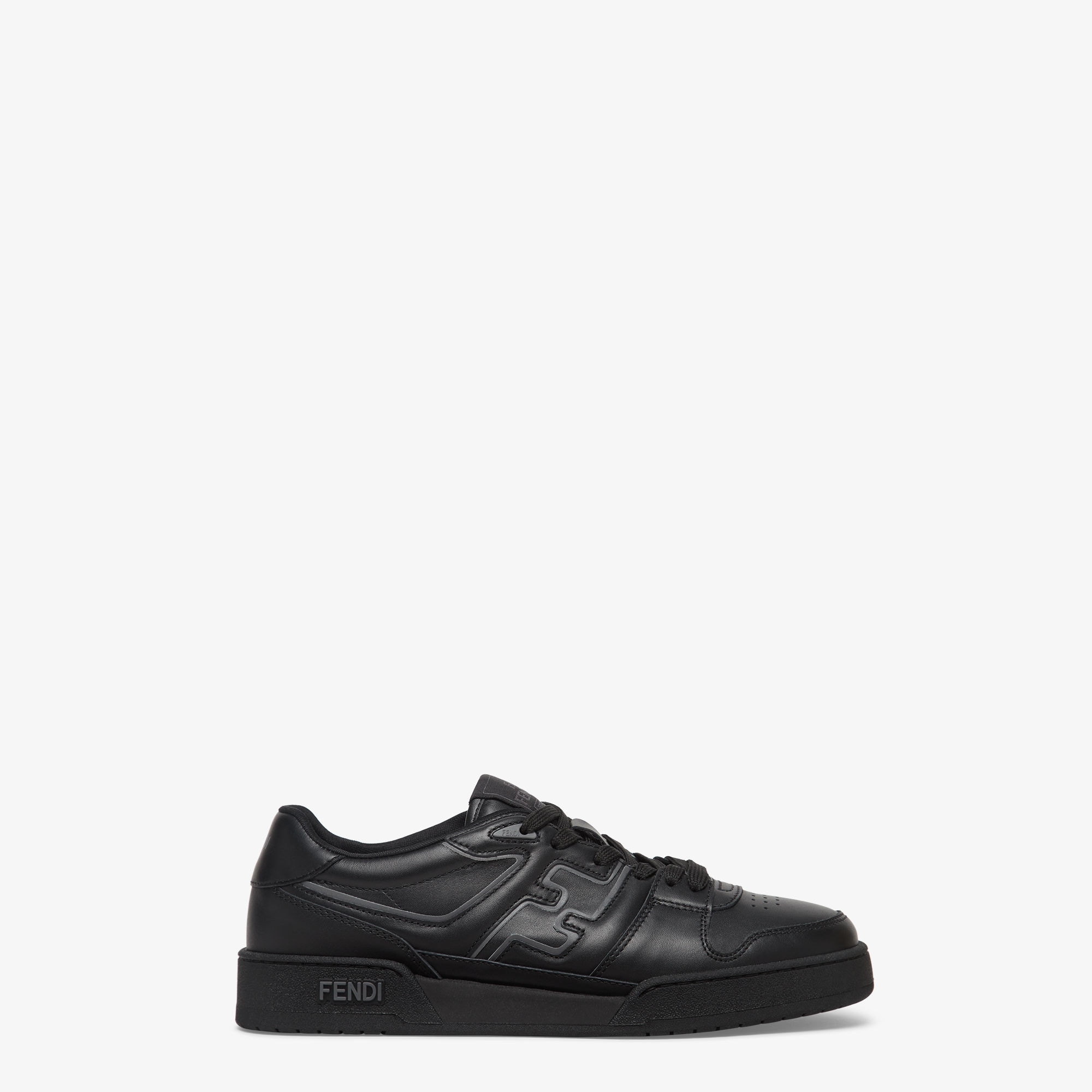 Fendi Match SneakersBlack leather low tops