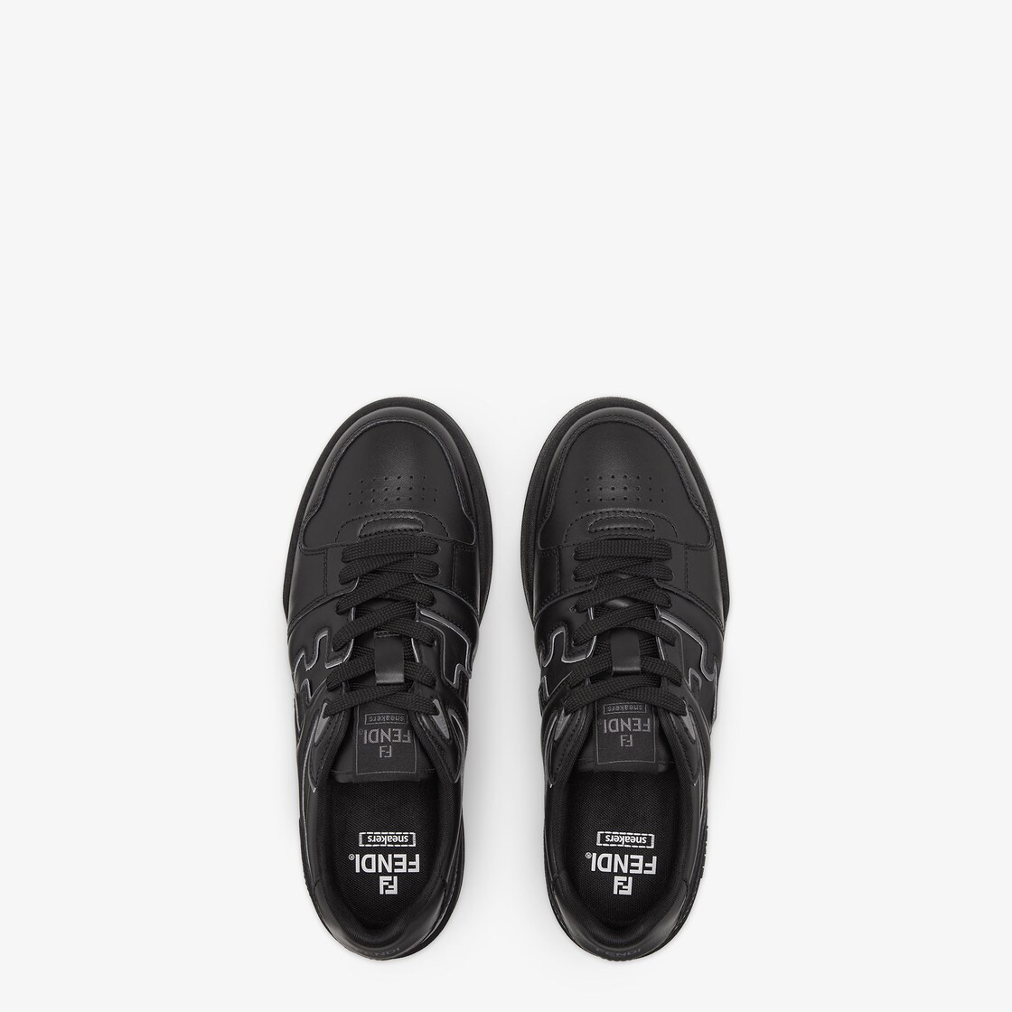 Fendi Match Sneakers Black leather low-tops Black - Image 4/4