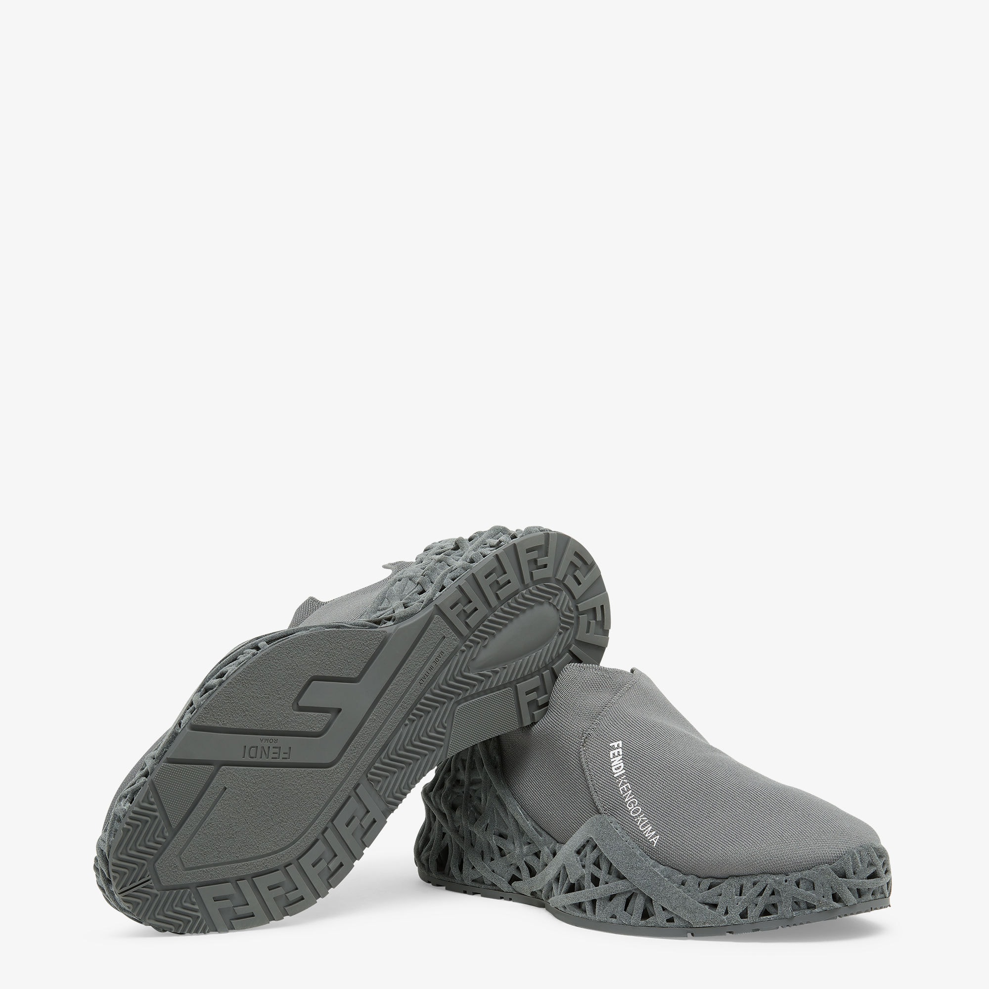 スニーカー FENDI Men Sneakers Silver 7E1689AOS0 F1PXV Fendi Flow Sneakers Technical fabric White | Fendi