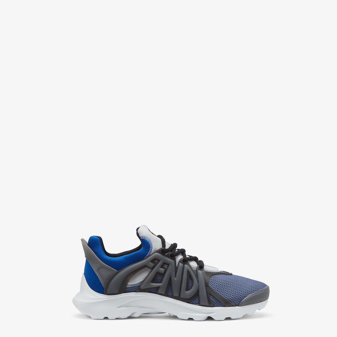 Fendi Tag Sneakers - Blue technical mesh running sneakers | Fendi