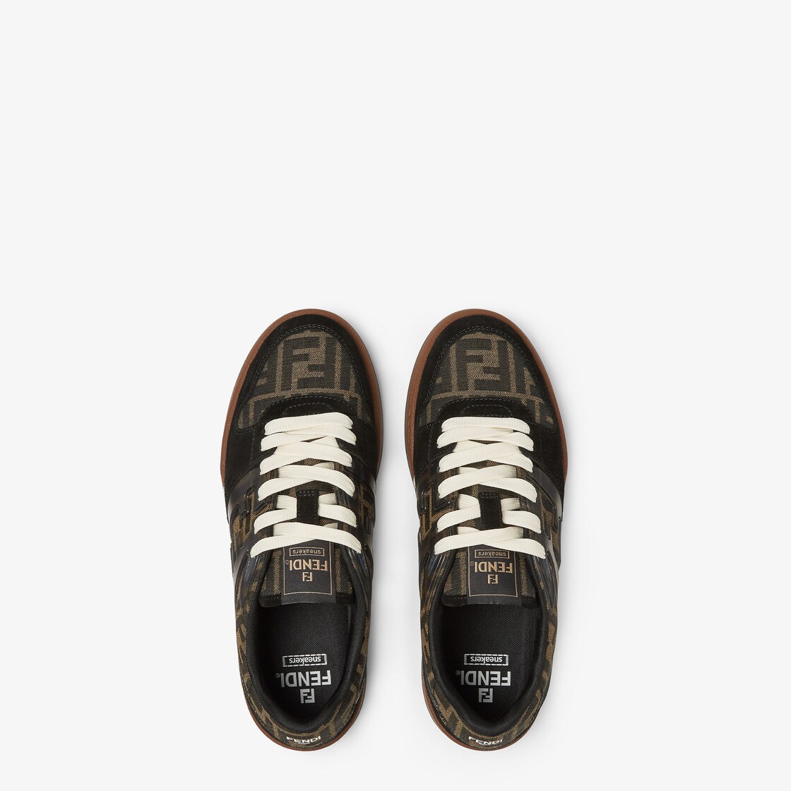 Fendi Match Sneakers Fabric Brown Fendi