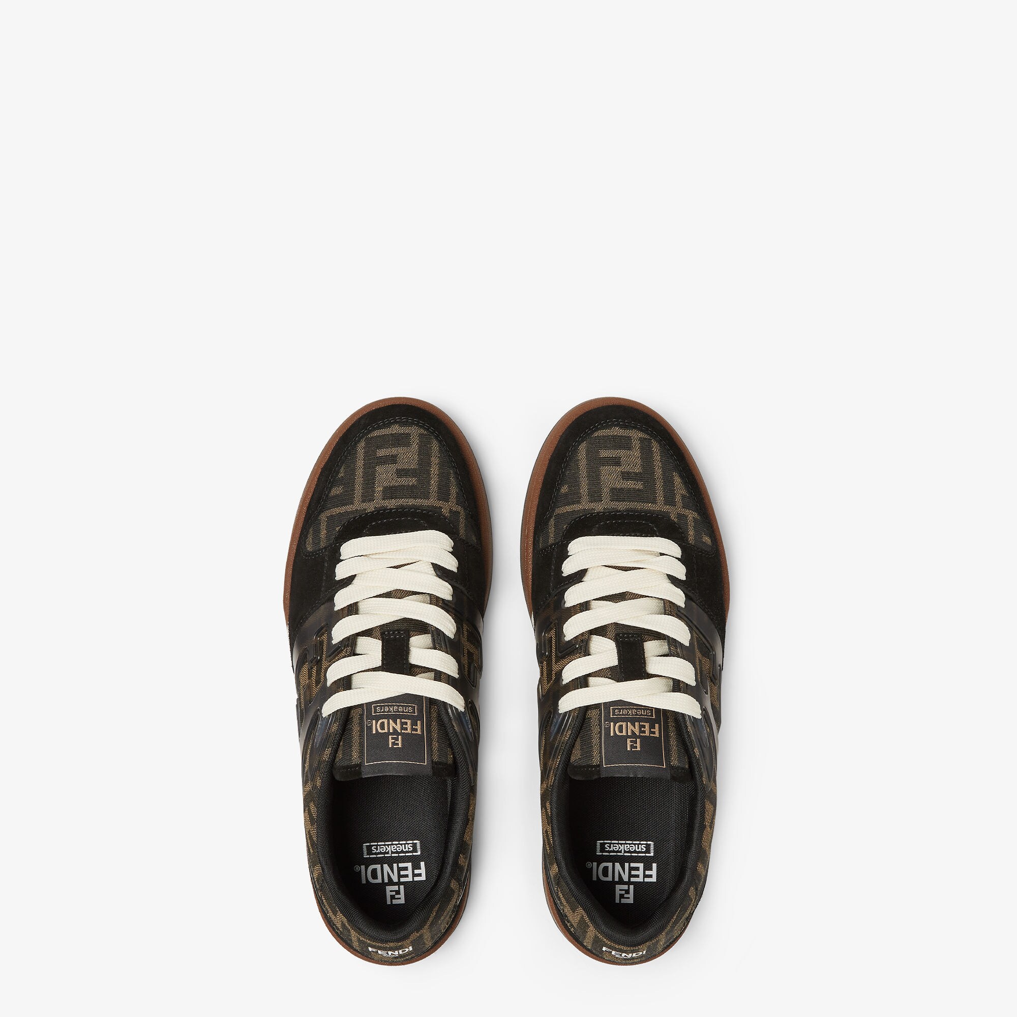 Fendi Match Sneakers Fabric Brown | Fendi
