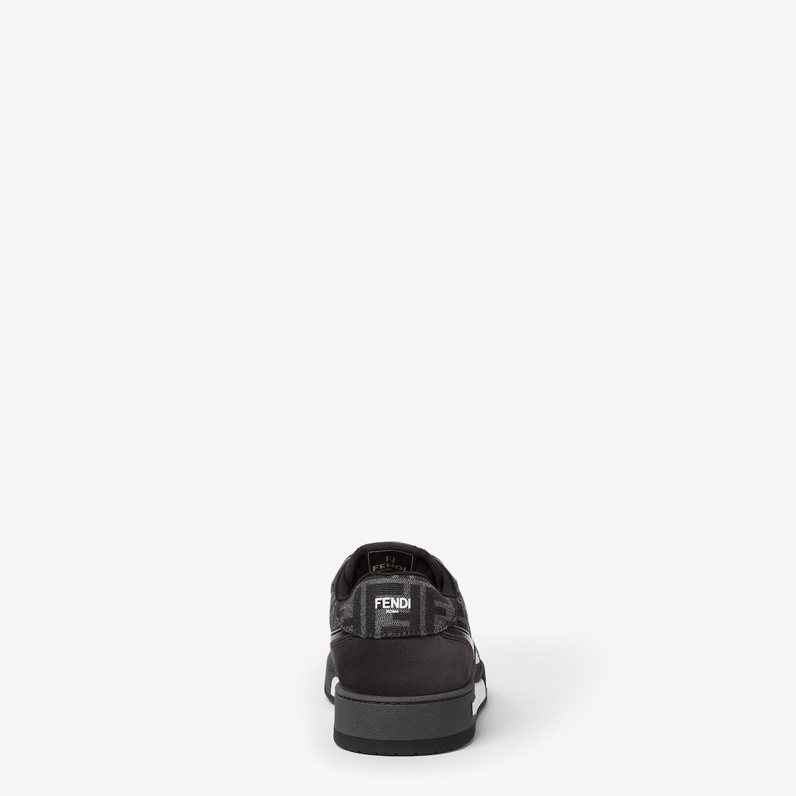 Fendi Match Sneakers Black FF jacquard and grey suede low-tops Black - Image 4/6