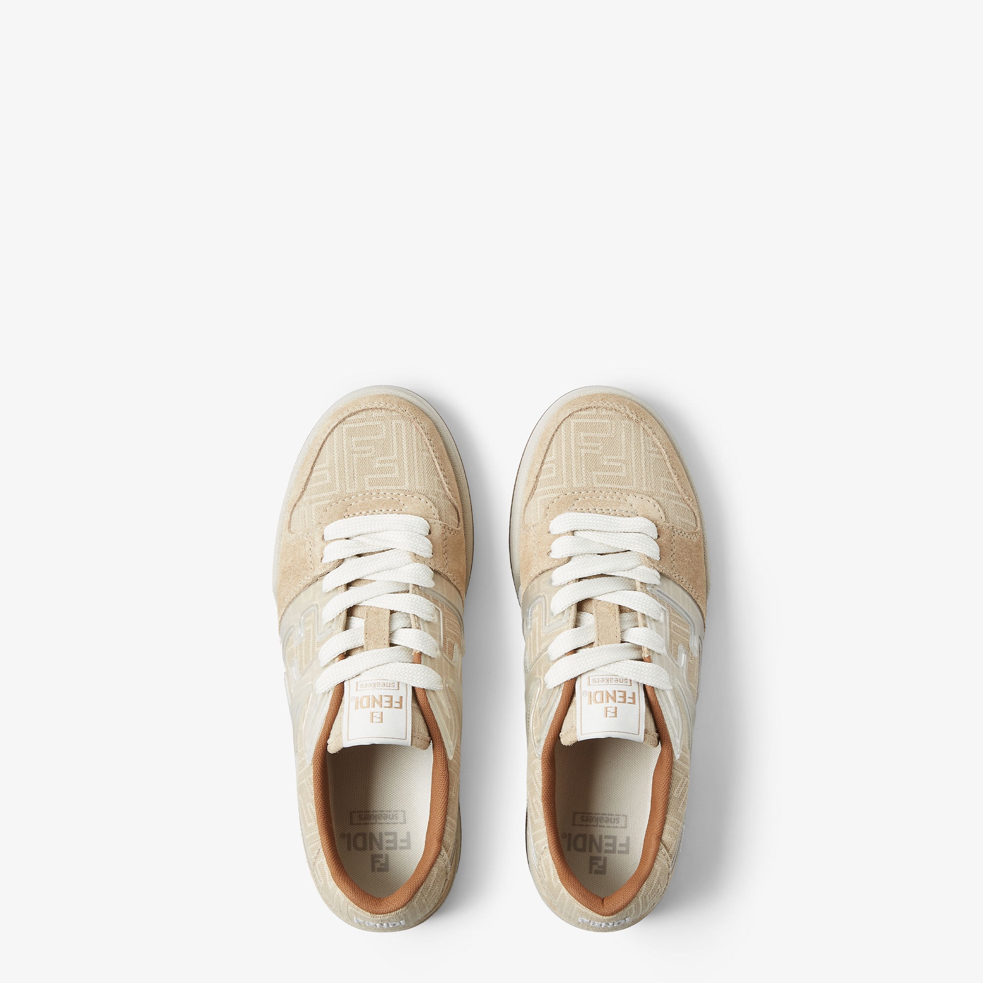 スニーカー Fendi Embroidered Fabric And Suede Sneakers Fendi Fendi Match Suede & Jacquard Low-Top Sneakers | Saks