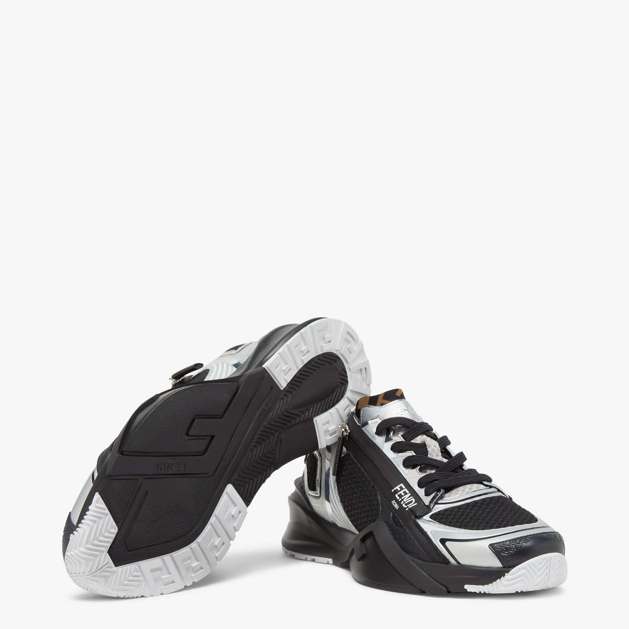 スニーカー FENDI Sneakers Men Fabric White/Black SNEAKERS FLOW FF for Men - Fendi | Biffi