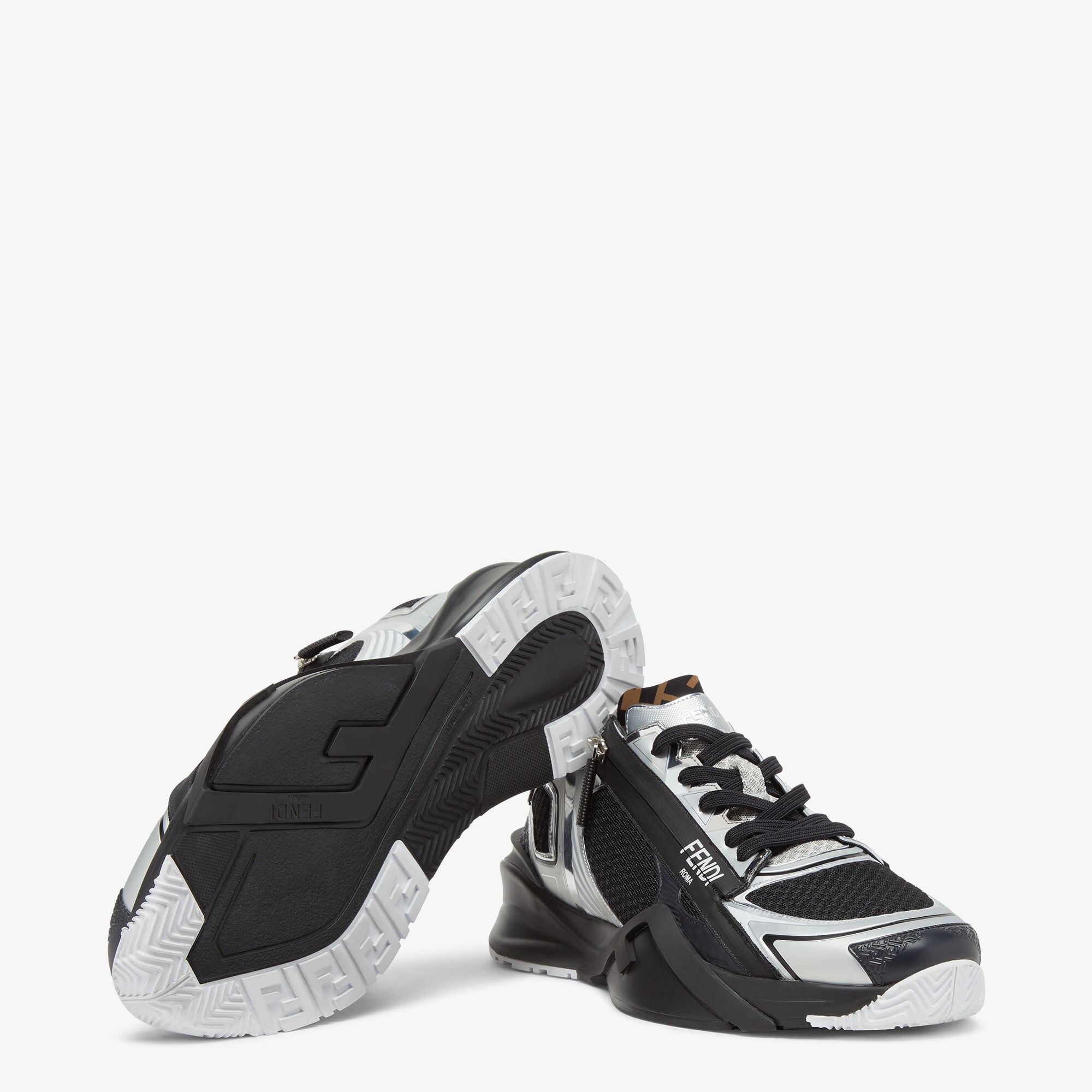 【 大感謝セール】 fabric Technical Sneakers Flow Fendi Black Fendi | シューズ(男性用)