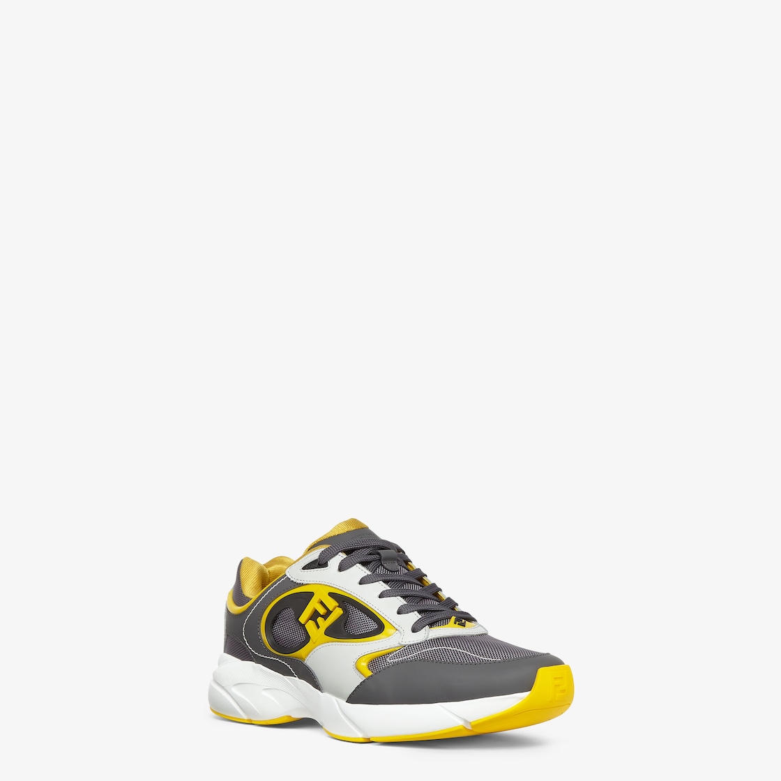 Fendi Forward sneakers Grey mesh and grey leather low-tops Grey - Image 2/5