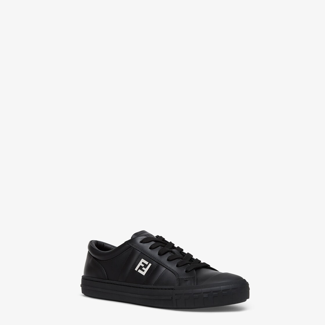 Domino sneakers Black leather low-tops Black - Image 2/5