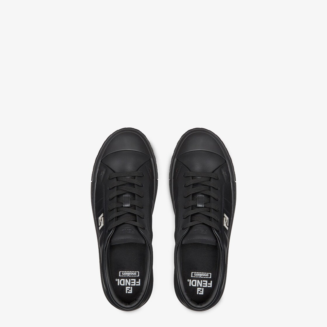 Domino sneakers Black leather low-tops Black - Image 4/5